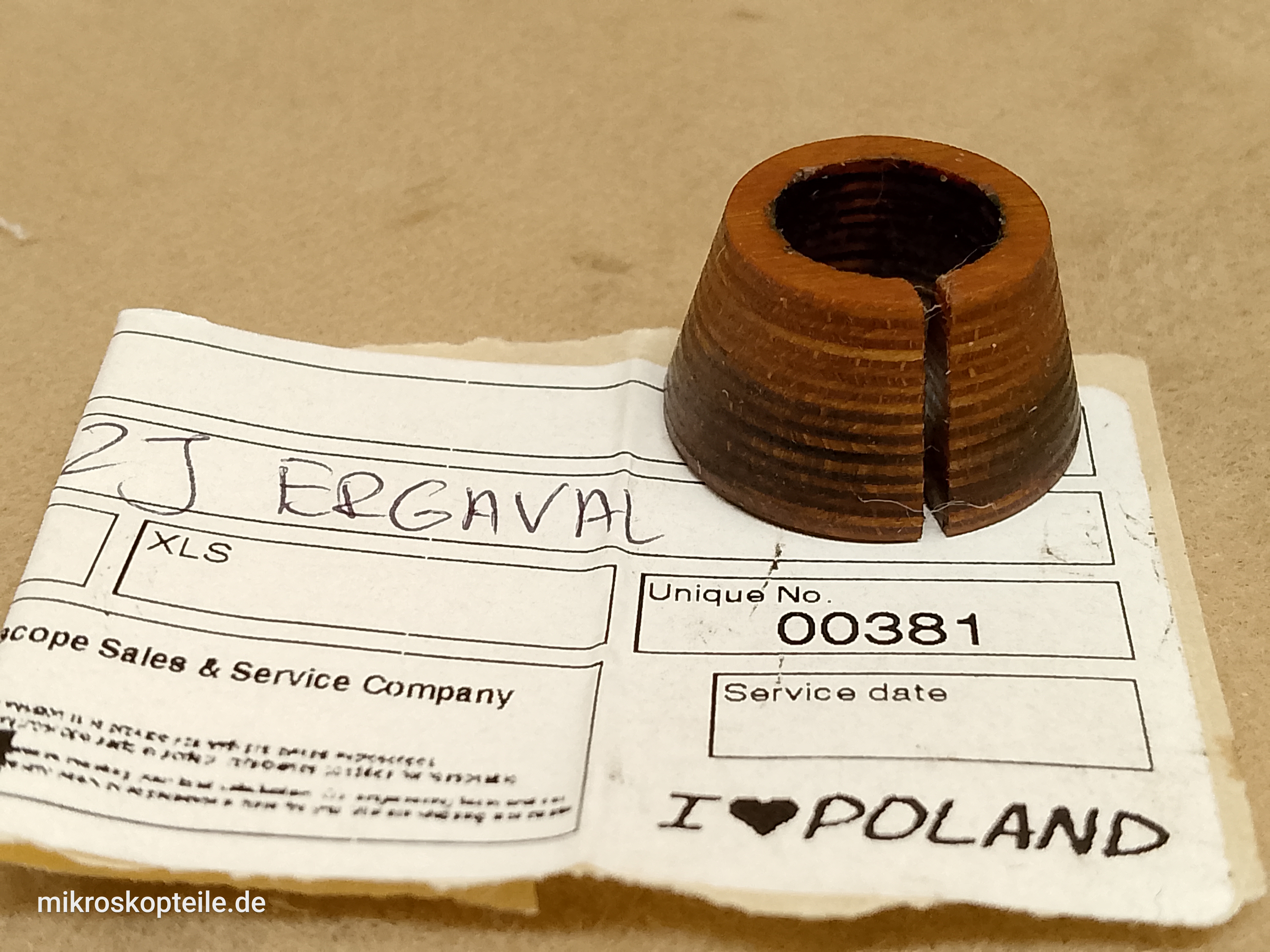 Carl Zeiss Jena Ergaval / Amplival - tuleja zaciskowa stożkowa nacięta mechanizmu makro i mikro mikroskopu - ujęcie #8