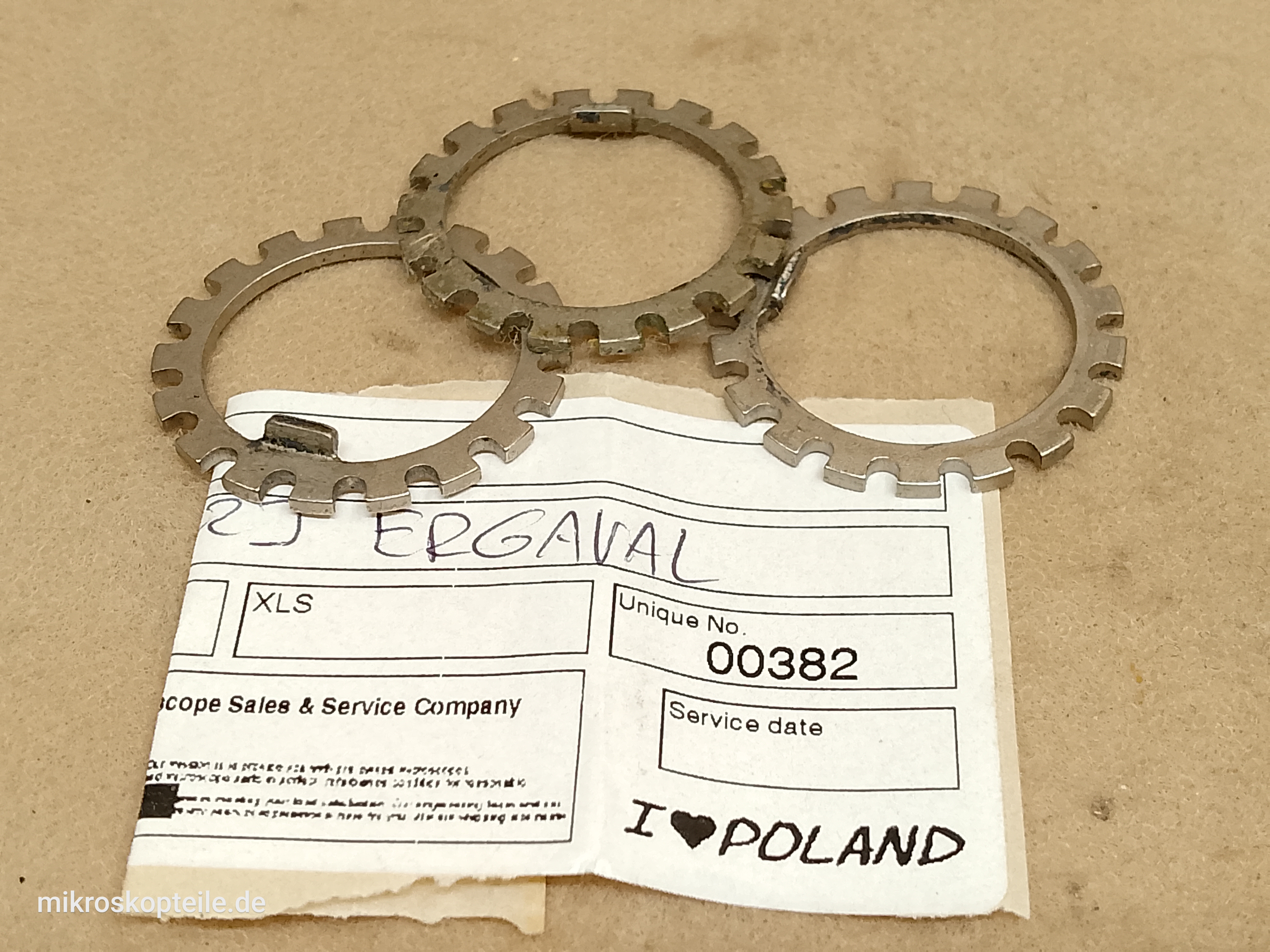 Carl Zeiss Jena Ergaval / Amplival - podkładka zębata odginana mechanizmu makro i mikro mikroskopu - ujęcie #6