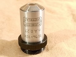 Vintage obiektyw mikroskopowy Kremp Wetzlar 16 mm = 10x n.A. 0,27 RMS - different 1 view