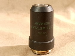 Leitz HM-LUX 3 Wetzlar 10x brightfield and phase contrast microscope objective (519757). 10/0,25 160/- PHACO1