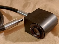 Carl Zeiss Jena Pollum viewfinder (eyepiece) optical fiber cable with angled tip. - thumbnail