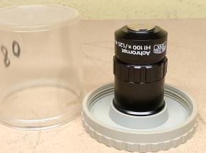 Carl Zeiss Jena Jenalab Obiektyw mikroskopowy Carl Zeiss Jena Achromat HI 100x / 1,25 oo/0,17-A olejowy - ujęcie #1