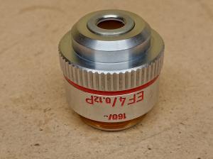 Leitz Laborlux 11 Pol S Obiektyw mikroskopowy Leitz Wetzlar 4x EF 4 / 0.12P 160/- P/N 559212, gwint RMS, plan, - ujęcie #1