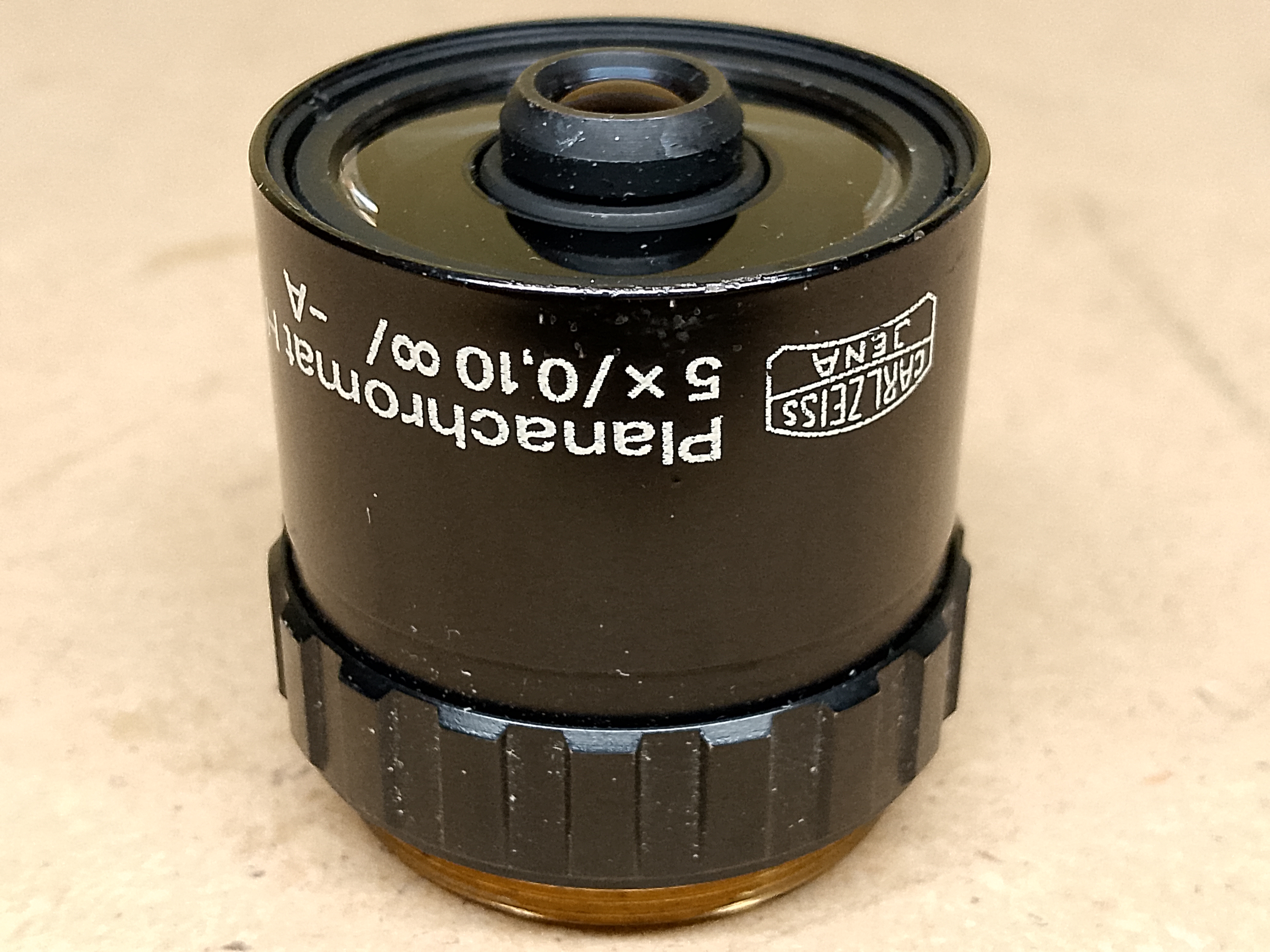 Carl Zeiss Jena Jenatech Obiektyw mikroskopowy Carl Zeiss Jena Planachromat HD 5x/0,10 oo/ -A do światła - ujęcie #1