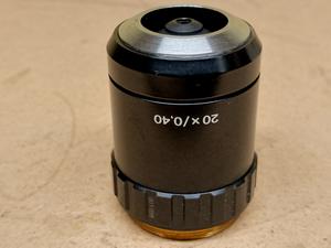 Carl Zeiss Jena Jenatech Obiektyw mikroskopowy Carl Zeiss Jena Planachromat HD 20x/0,40 oo/0-A do światła odbitego EPI, jasne pole i ciemne pole, gwint M30