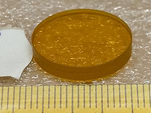 Carl Zeiss Jena G247 and G245 fluorescence microscope filter, diameter 20 mm, yellow - thumbnail