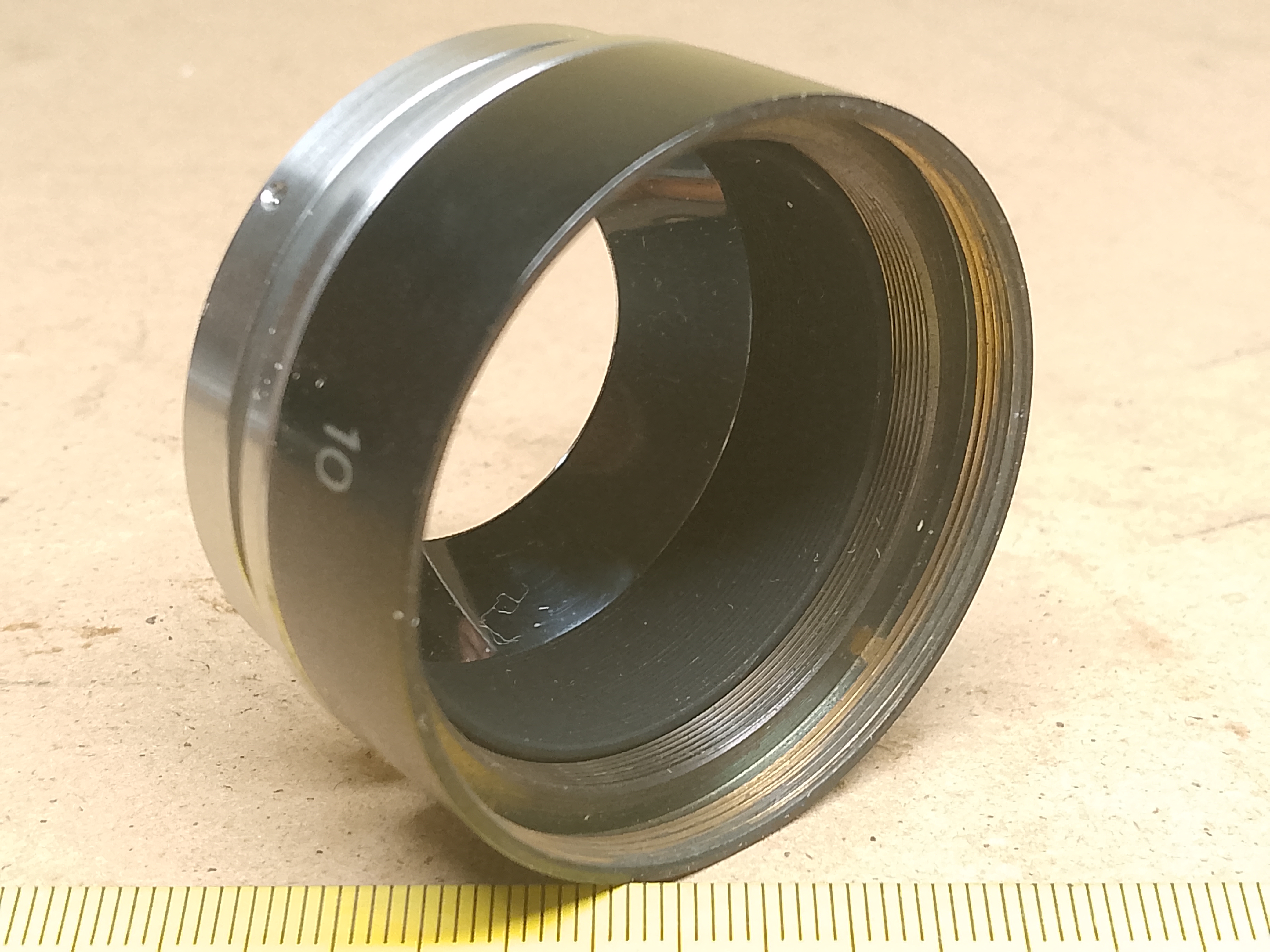 Carl Zeiss Jena Vertival Wsuwka lustrzana (tzw. kondensor ciemnego pola EPI) numer "10" wraz z obiektywem - ujęcie #7