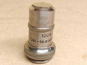 Hertel & Reuss Vintage Black 100x Oel immersion microscope objective, vintage