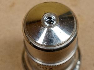Hertel & Reuss Vintage Black Obiektyw mikroskopowy Hertel & Reuss 50x, vintage
