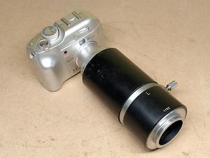 Tubus fotograficzny "L" do mikroskopu PZO, adapter foto z gwintem M52 i aparat Olympus Camedia C-5000 5,0 Mpx. - ujęcie #14