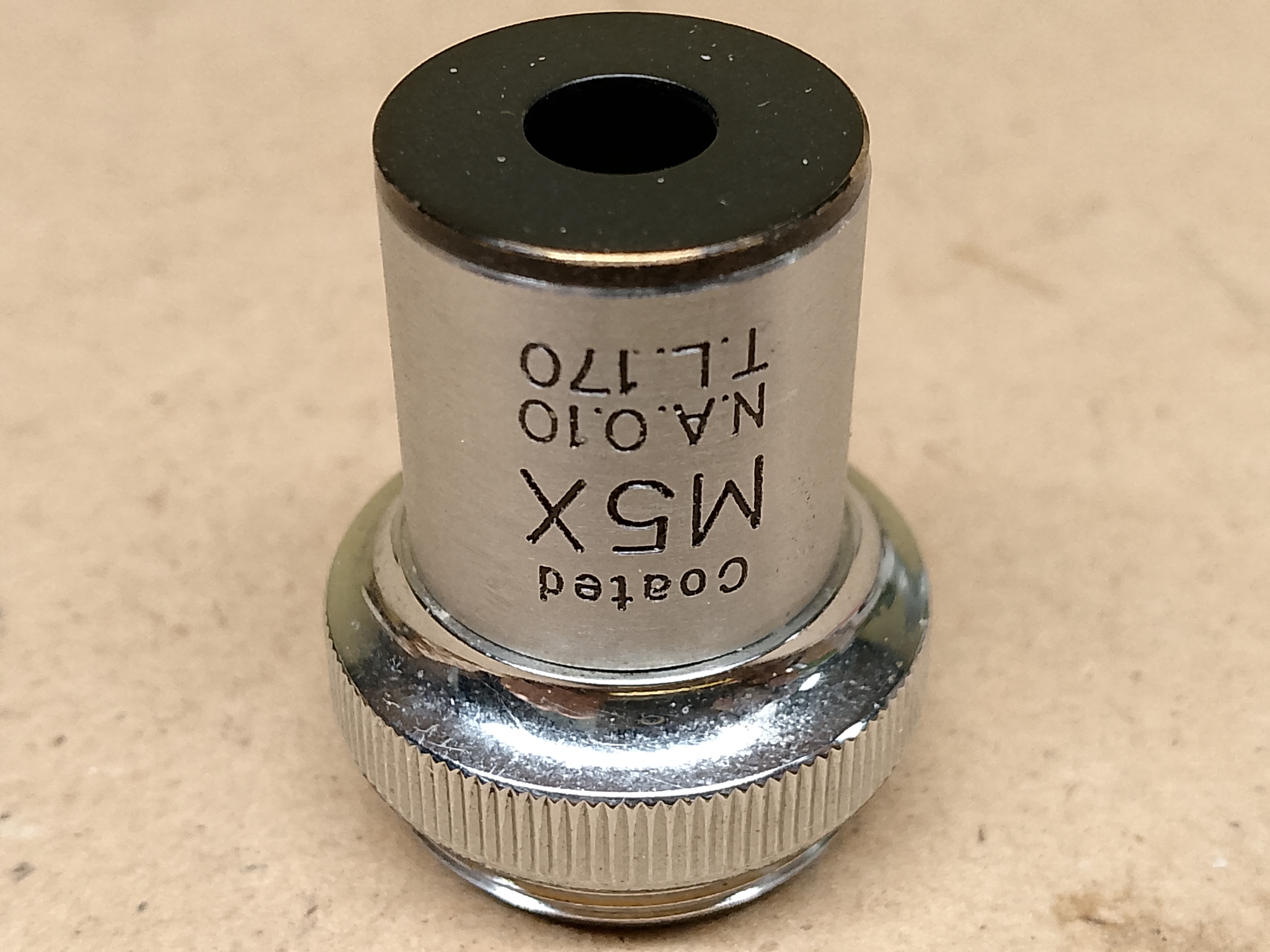Union Mic-3 Obiektyw mikroskopowy Union coated M5x N.A.0.10 T.L.170, metalurgiczny, Tokio, Japonia - ujęcie #1