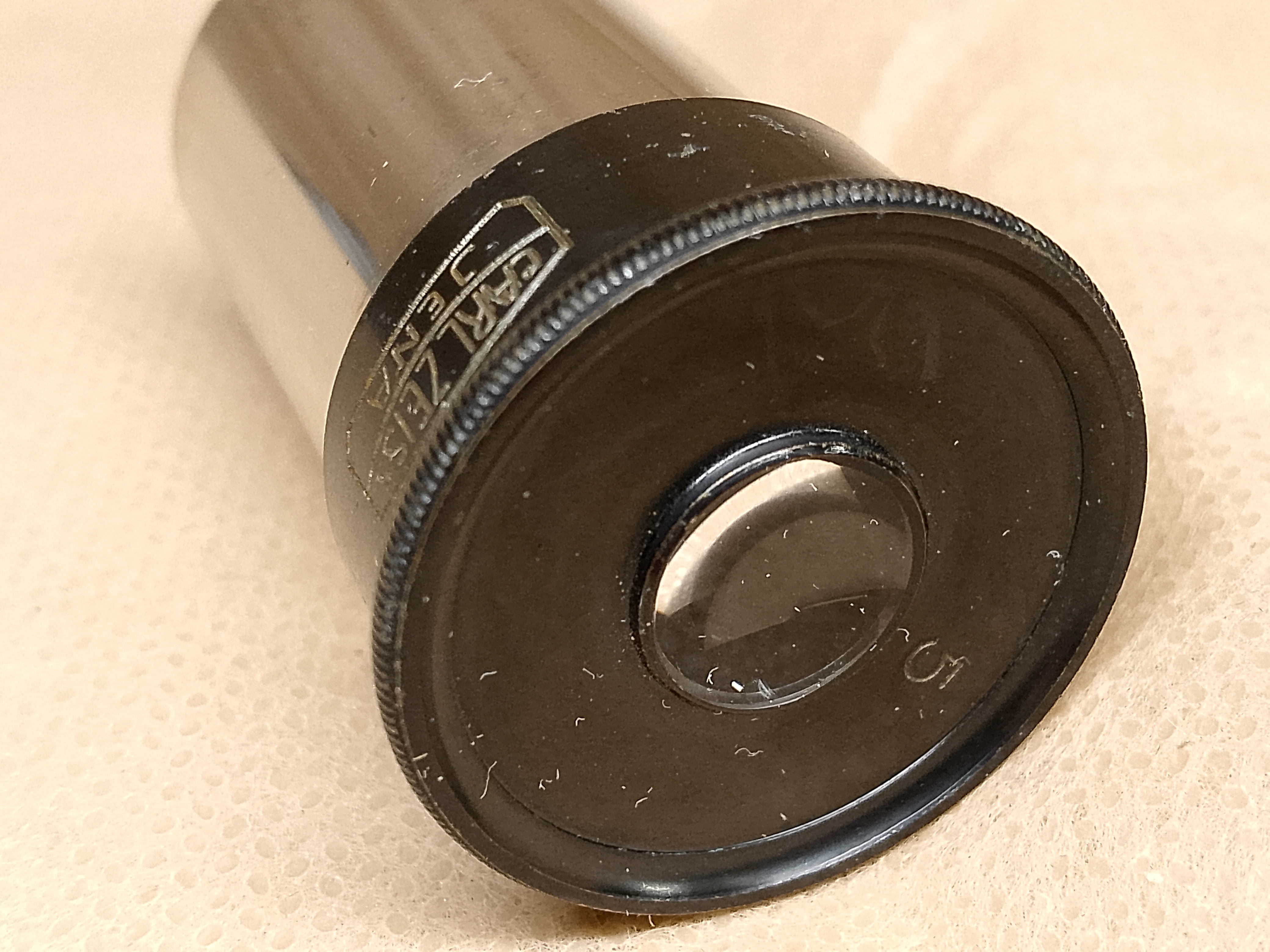 Carl Zeiss Jena Vintage okular mikroskopowy 12x Nr 5 Carl Zeiss Jena "5" z wygrawerowanym logo - ujęcie #4