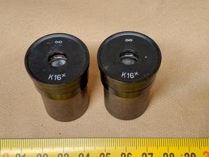 Lomo Polam LMPR Okulary mikroskopowe Lomo K16x inf. skorygowane na nieskończoność oo, średnica montażowa 23,2 mm (para, K 16x)