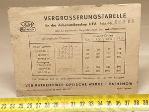 ROW UFA 626 Obiektyw mikroskopowy ROW Rathenow 6,3/0,16 m - ujęcie #6