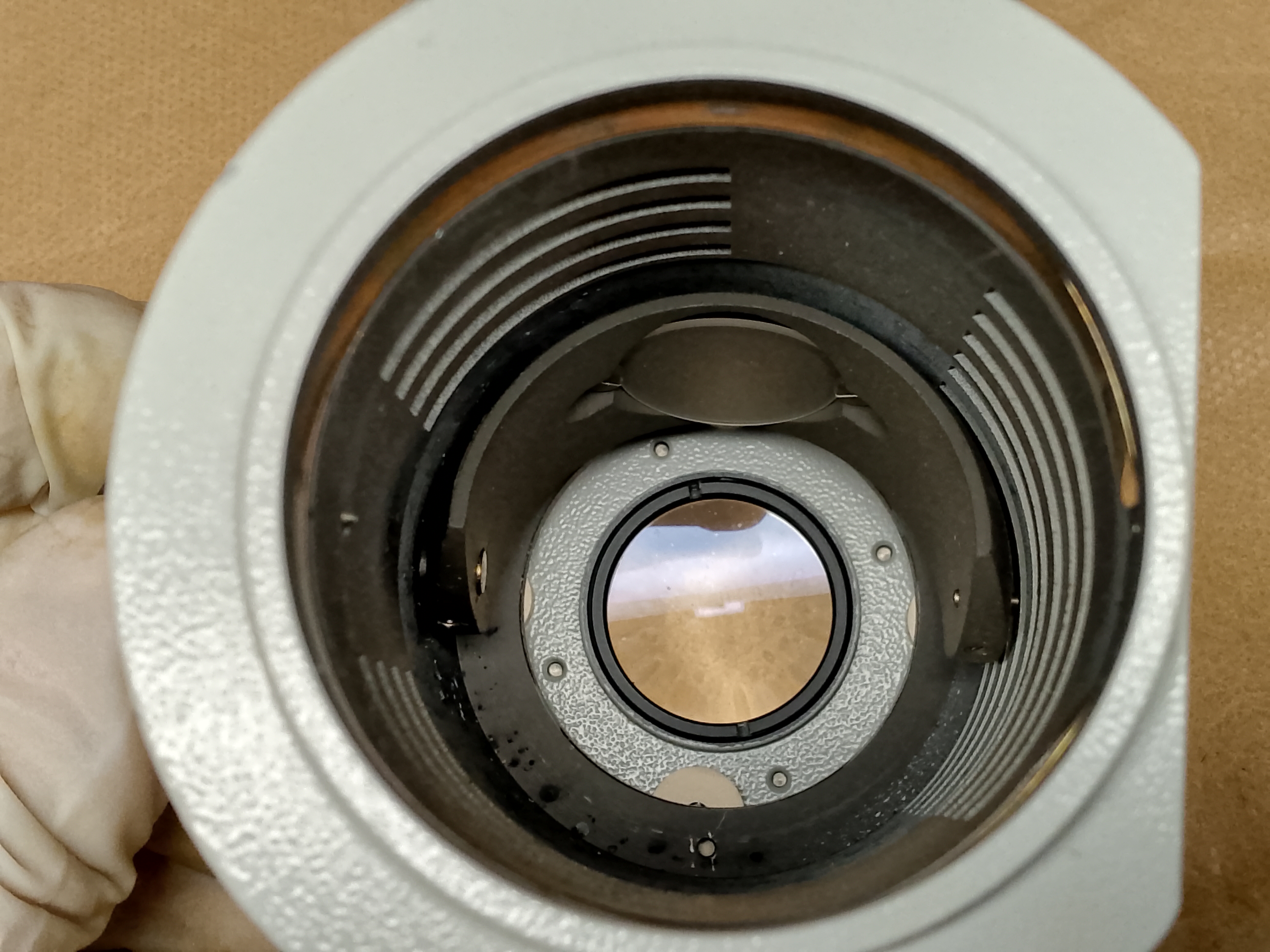 Mikroskop Zeiss IM 35 / Opton ICM 405 - uchwyt żarówki, oświetlacz i kondensor oświetlenia, Zeiss P/N 46 80 15 - ujęcie #9