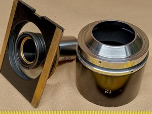 Carl Zeiss Jena Vertival Wsuwka lustrzana (tzw. kondensor ciemnego pola EPI) numer "12" wraz z obiektywem - ujęcie #7