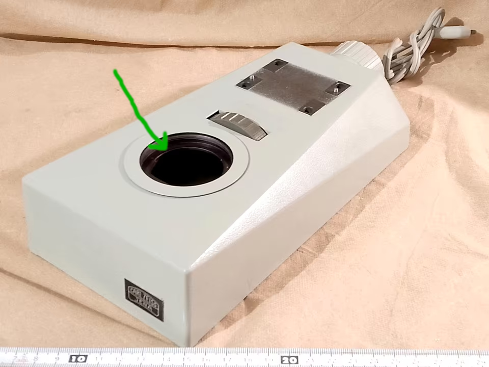 Carl Zeiss Jena - kolektor światła z uchwytem na filtr dla mikroskopu Amplival / Ergaval / Docuval, model 2. - ujęcie #5