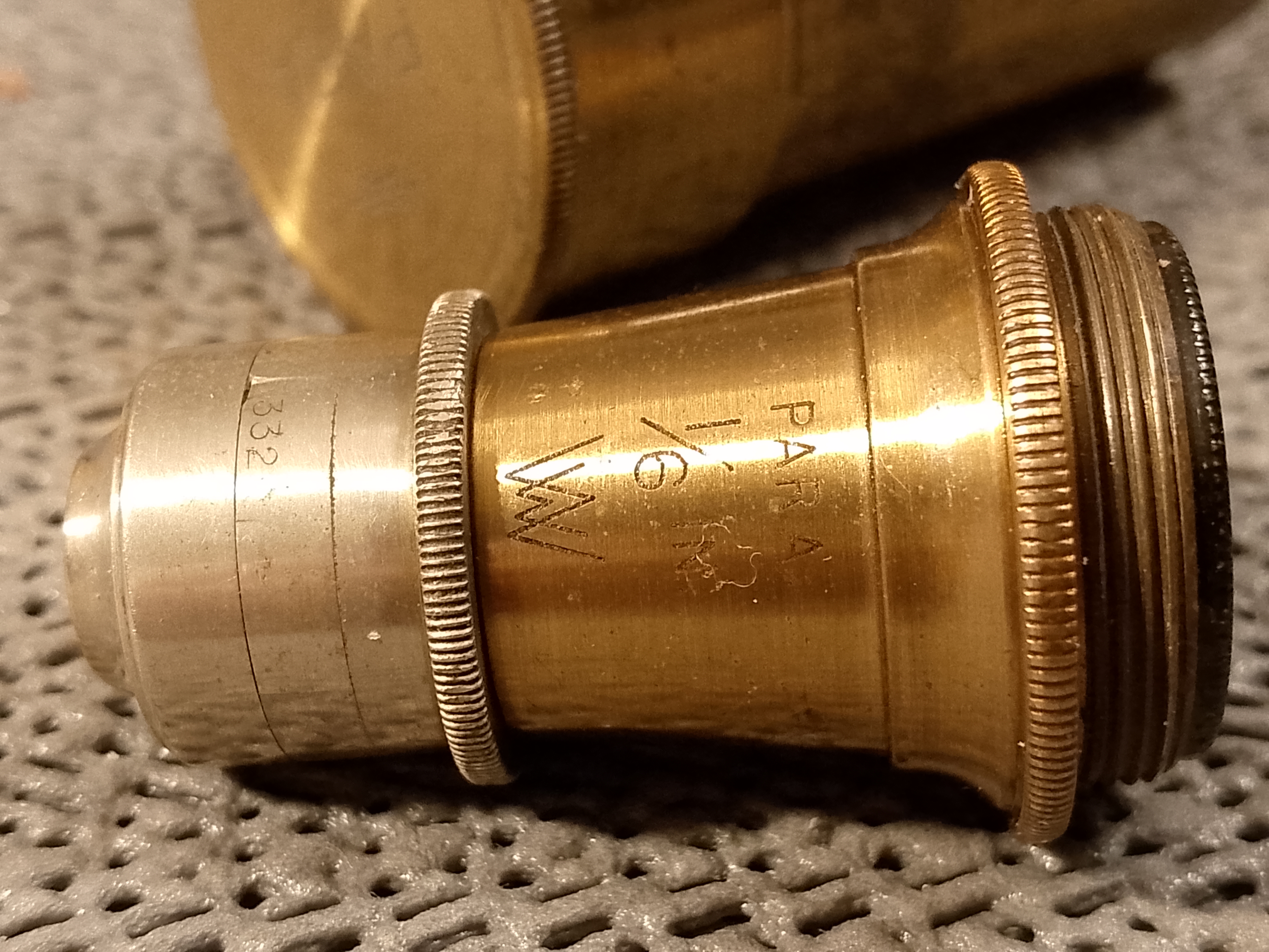 Watson Vintage antique brass Obiektyw mikroskopowy Watson PARA 1/6 IN., RMS, mosiężny, vintage, antique - ujęcie #4