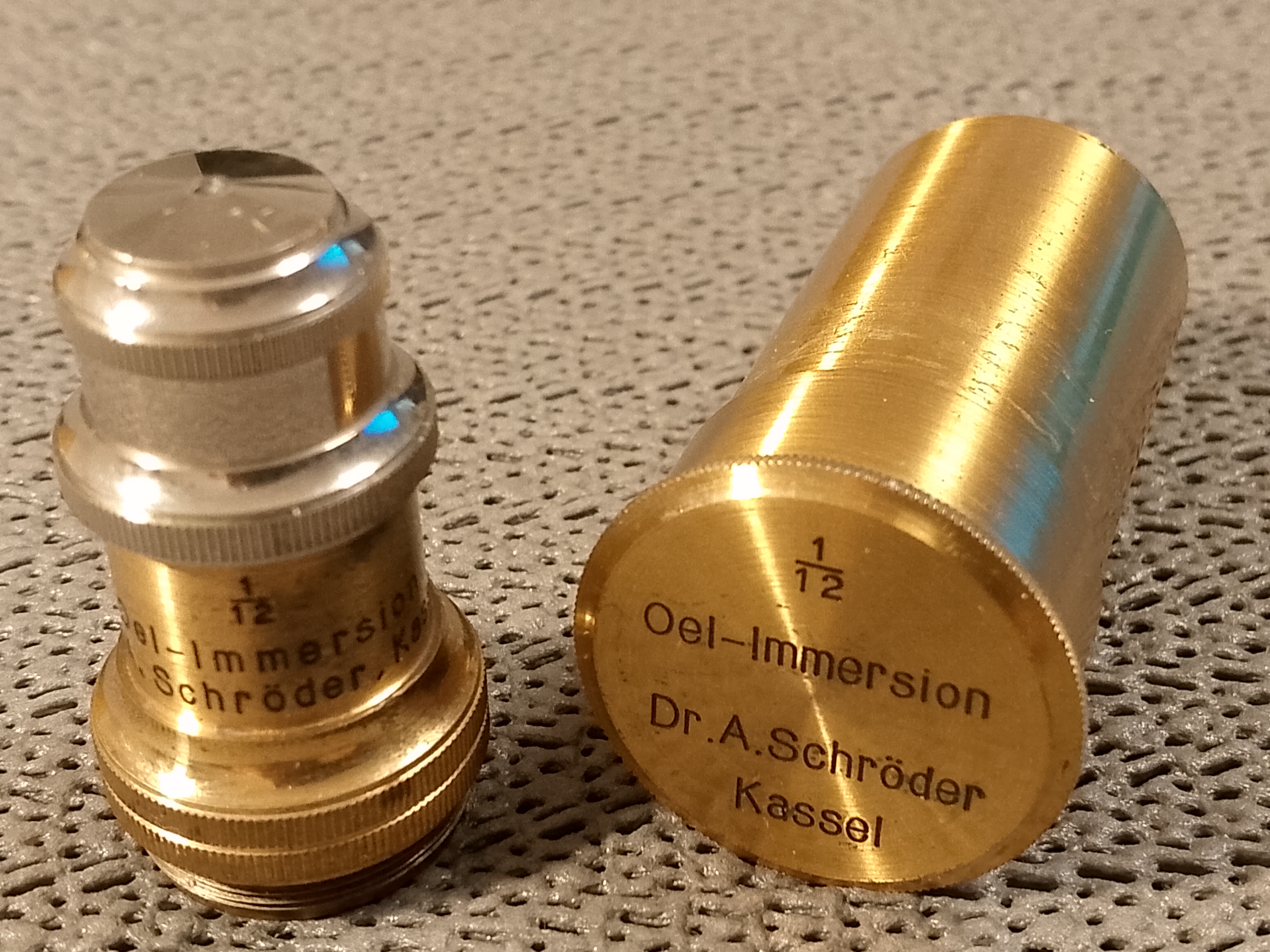 Dr. Adolf Schroeder Antique Obiektyw mikroskopowy Dr. A.Schröder Kassel 1/12 Oel-Immersion w, powiększenie - ujęcie #2