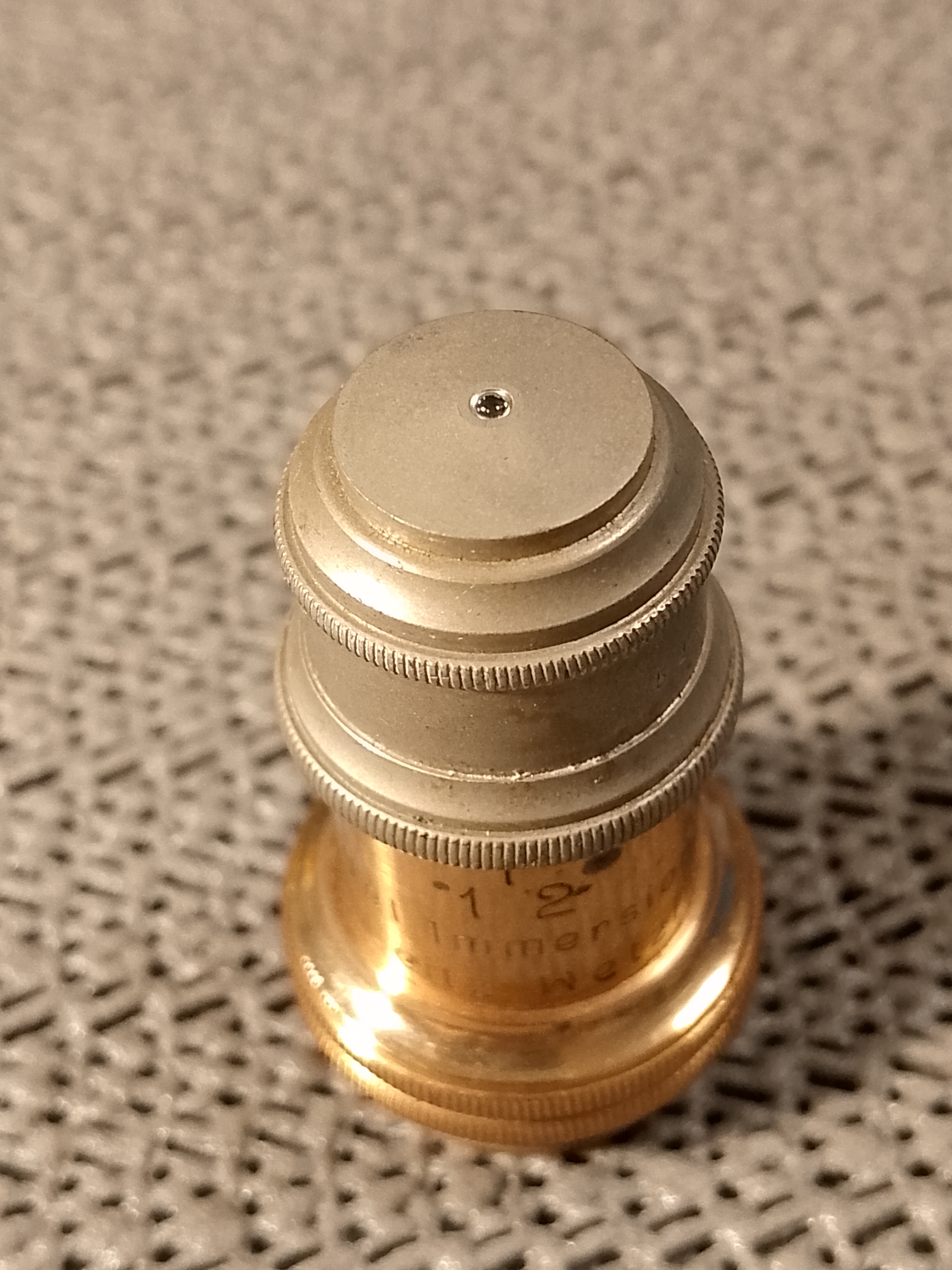 Leitz Vintage antique brass Obiektyw mikroskopowy E.Leitz Wetzlar 1/12 Oel-Immersion Apert. 1,30, powiększenie - ujęcie #6