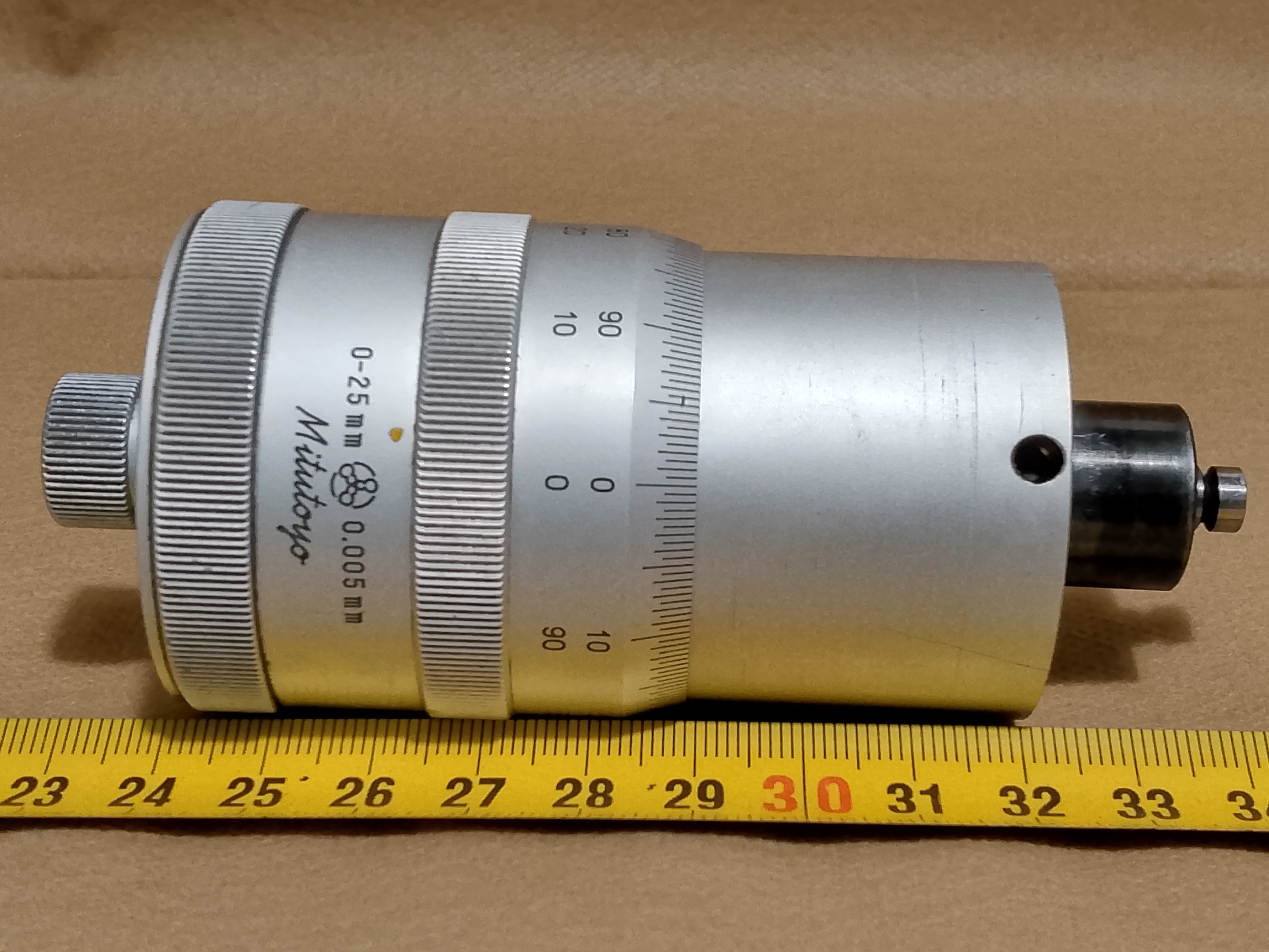 Mitutoyo TM-101 Głowica mikrometryczna Mitutoyo 152-389 0-25 mm / 0,0005 mm - ujęcie #6