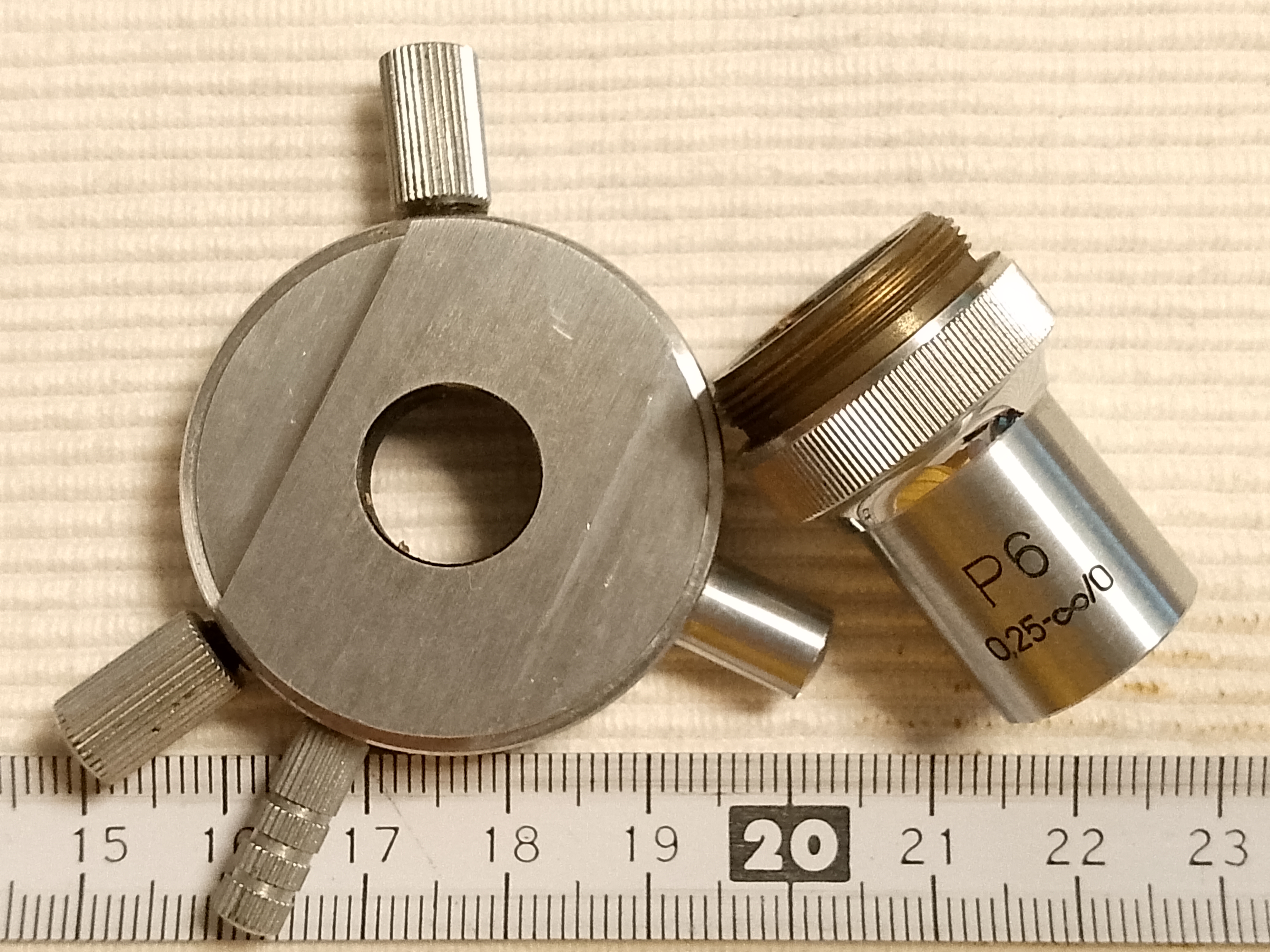 Meopta RU2 P6 0,25-oo/0 polarization microscope objective and Pol objective adapter - view #11