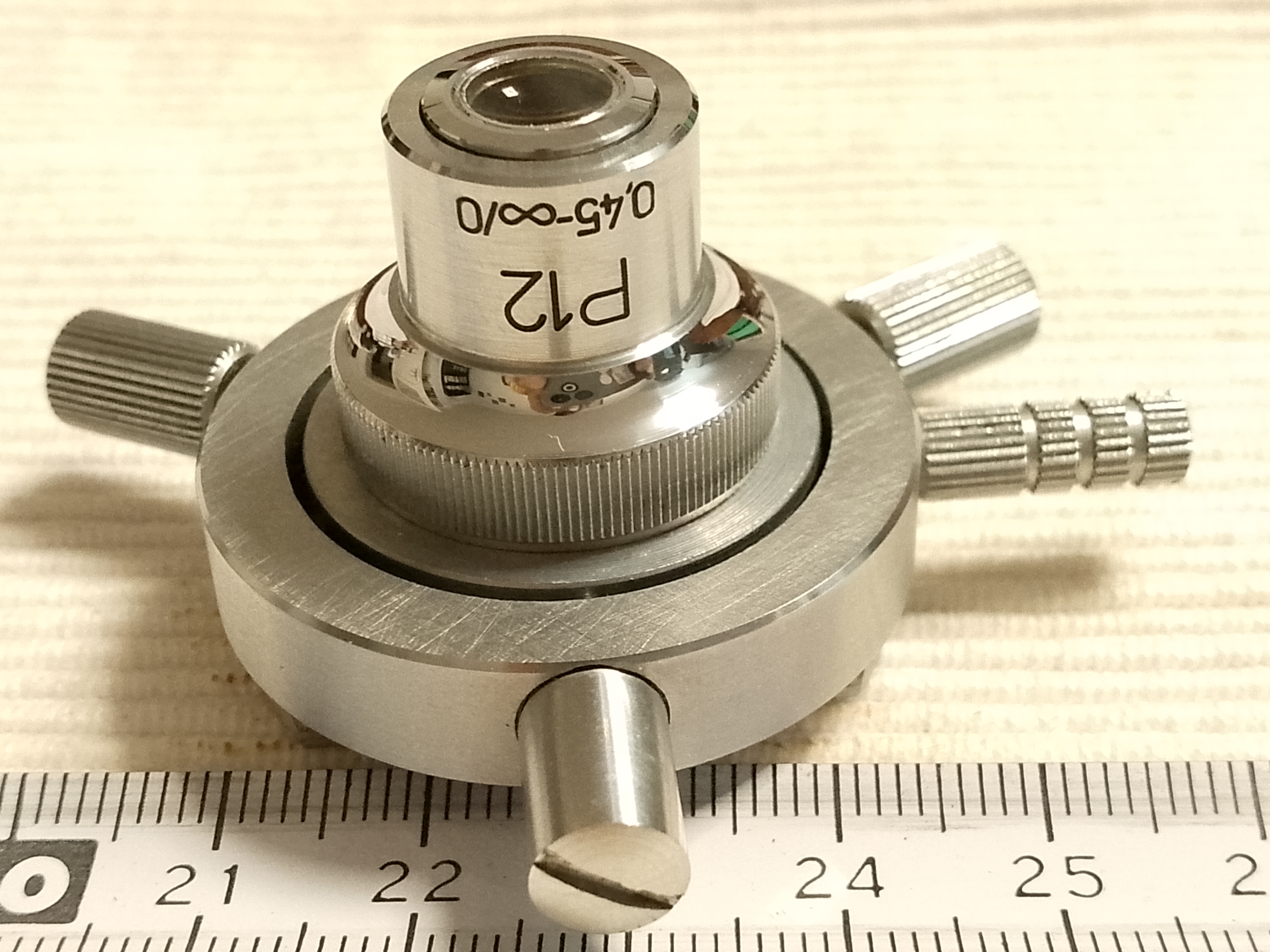 Meopta RU2 - mikroskopowy obiektyw polaryzacyjny P12 0,45-oo/0 i adapter obiektywu - ujęcie #2