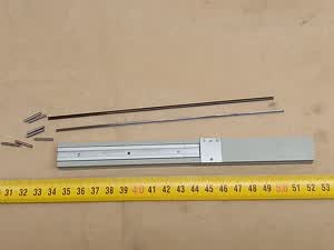 Carl Zeiss Jena Ergaval / Amplival - microscope mechanical XY stage - upper scale 0-10, toothed rack and roller guides - service part / repair element