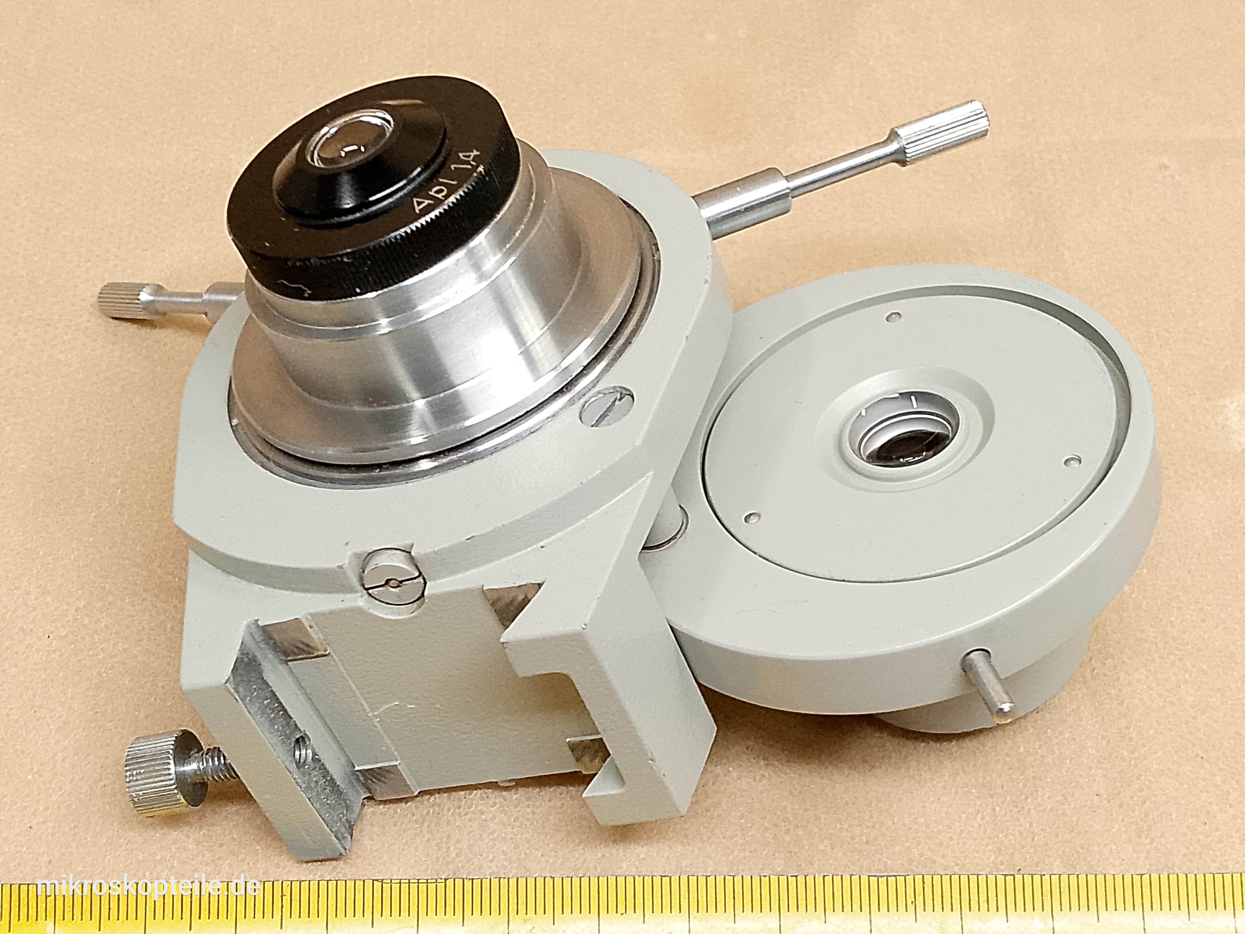 Carl Zeiss Jena Fluoval-2 / Ergaval - mikroskopowy kondensor Apl 1,4 z soczewką szerokiego pola - ujęcie #1