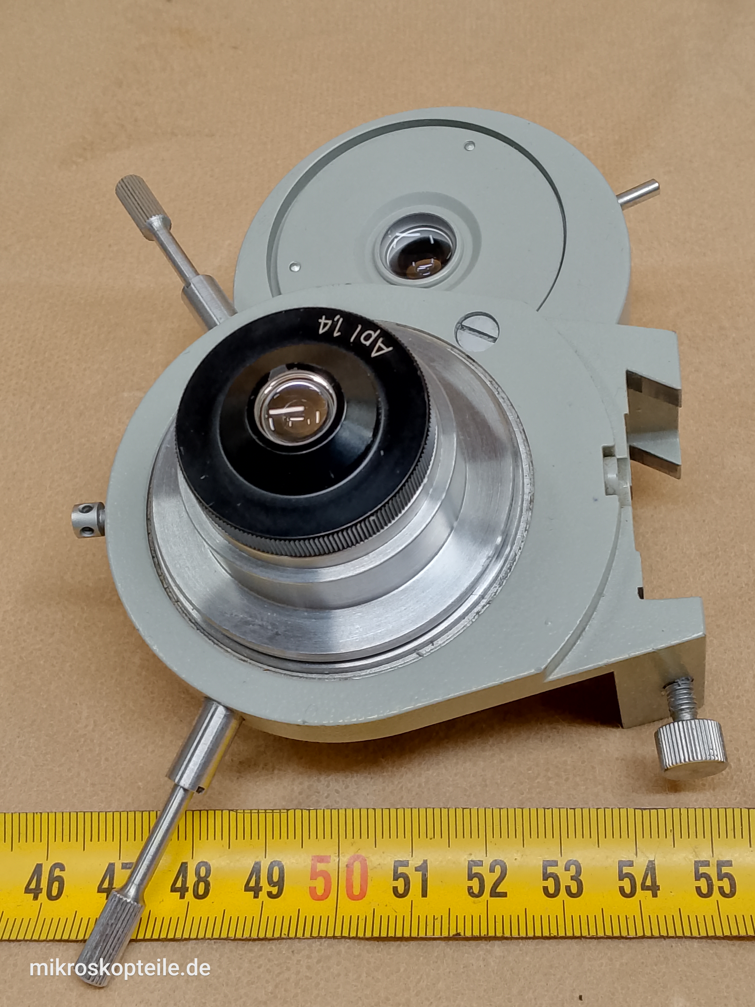 Carl Zeiss Jena Fluoval-2 / Ergaval - mikroskopowy kondensor Apl 1,4 z soczewką szerokiego pola - ujęcie #6