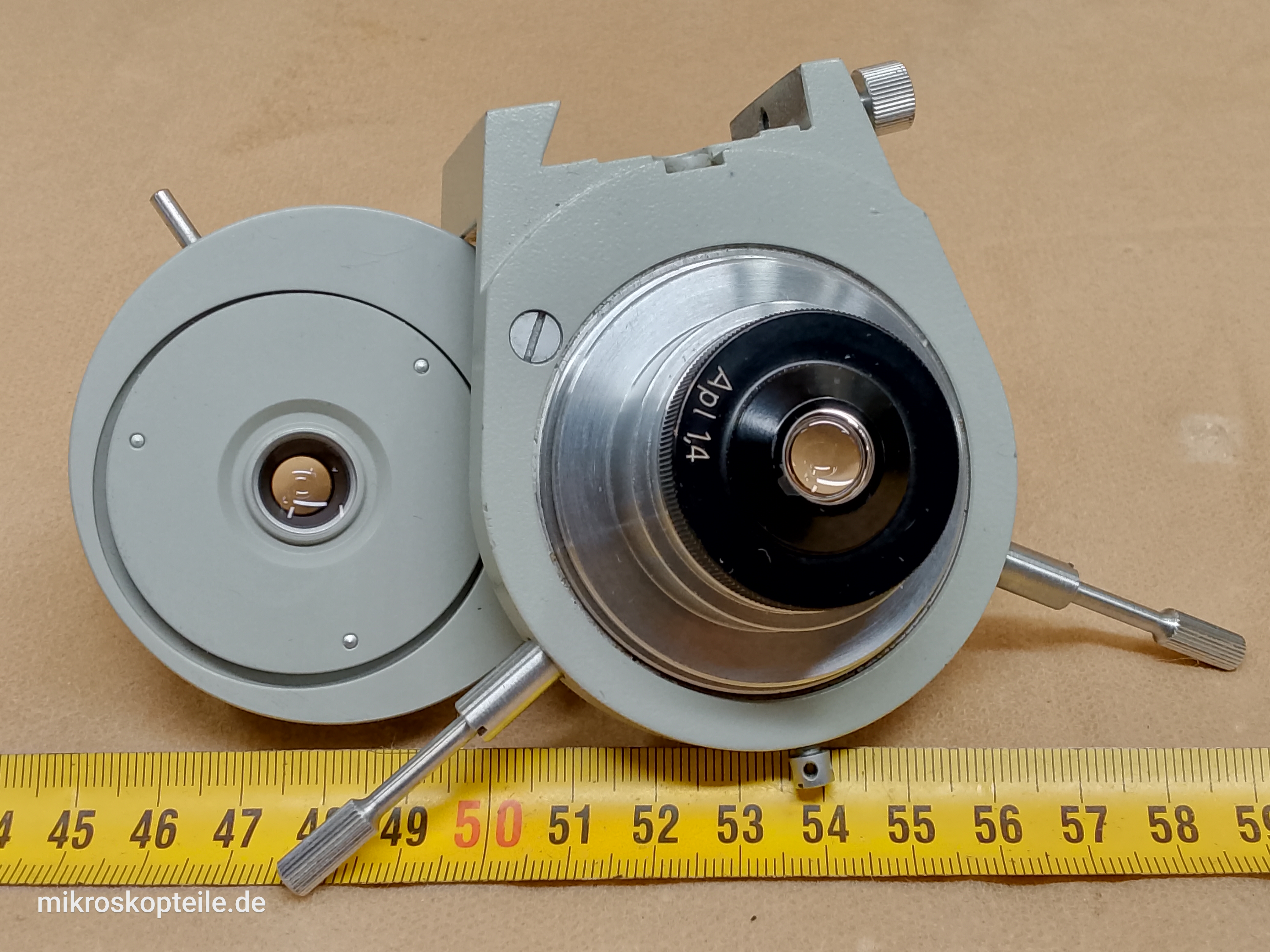 Carl Zeiss Jena Fluoval-2 / Ergaval - mikroskopowy kondensor Apl 1,4 z soczewką szerokiego pola - ujęcie #8
