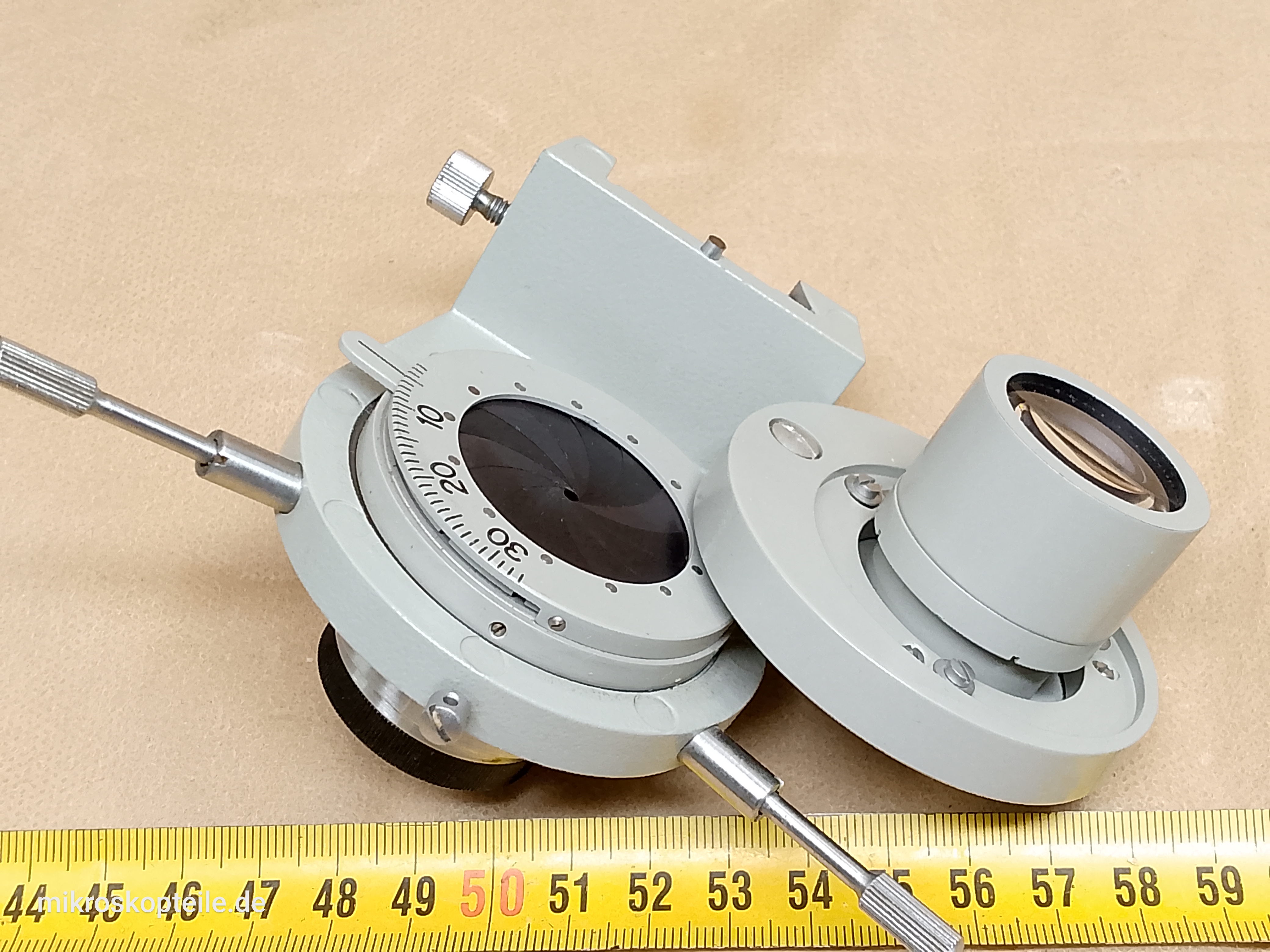 Carl Zeiss Jena Fluoval-2 / Ergaval - mikroskopowy kondensor Apl 1,4 z soczewką szerokiego pola - ujęcie #14