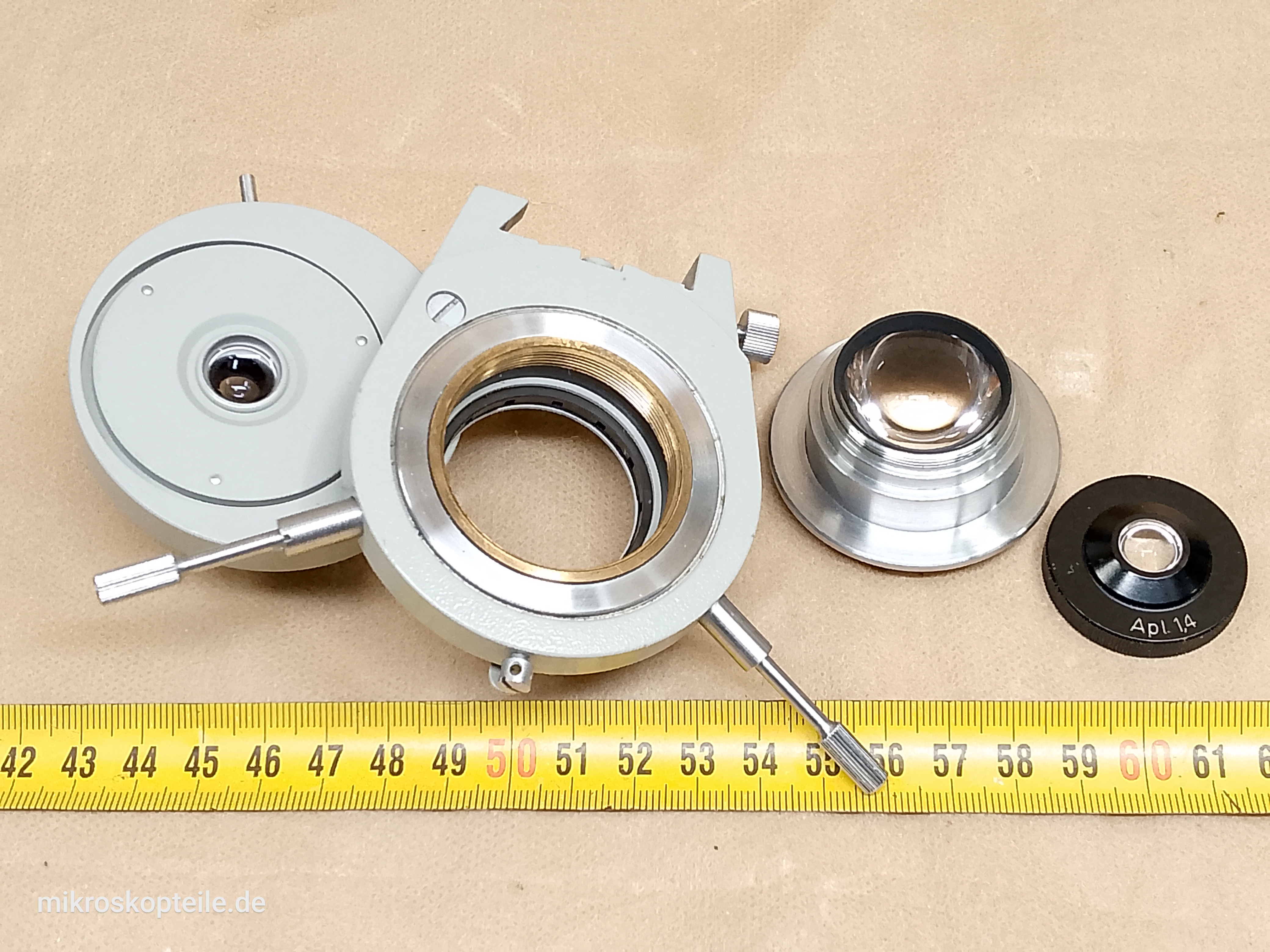 Carl Zeiss Jena Fluoval-2 / Ergaval - mikroskopowy kondensor Apl 1,4 z soczewką szerokiego pola - ujęcie #17