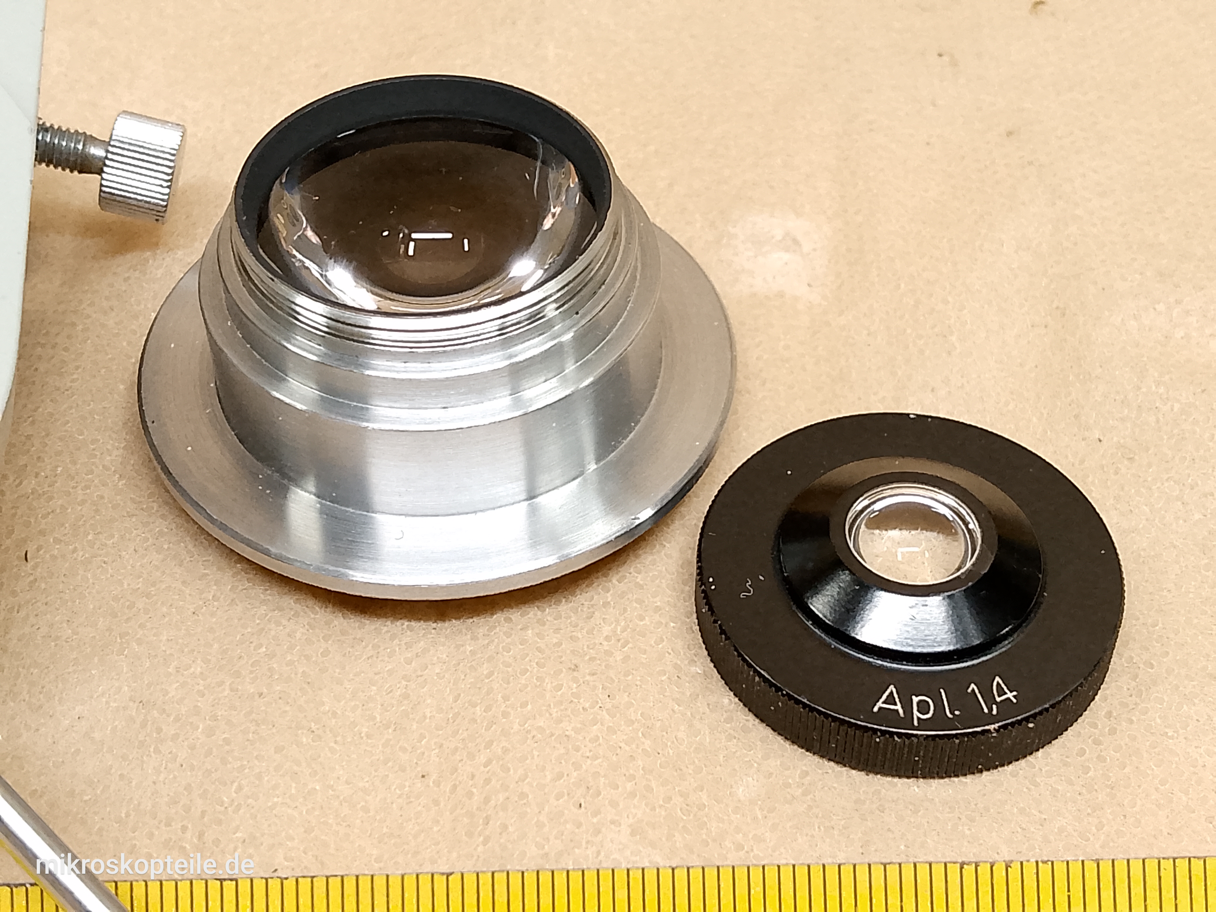 Carl Zeiss Jena Fluoval-2 / Ergaval - mikroskopowy kondensor Apl 1,4 z soczewką szerokiego pola - ujęcie #19