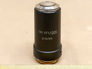 Leitz Wetzlar HM-LUX 3 / Leica 100/1.25 Oel P/N 519756 microscope objective 100x 160/0.17 | Hund H600 and Will Wetzlar compatible - different 1 view