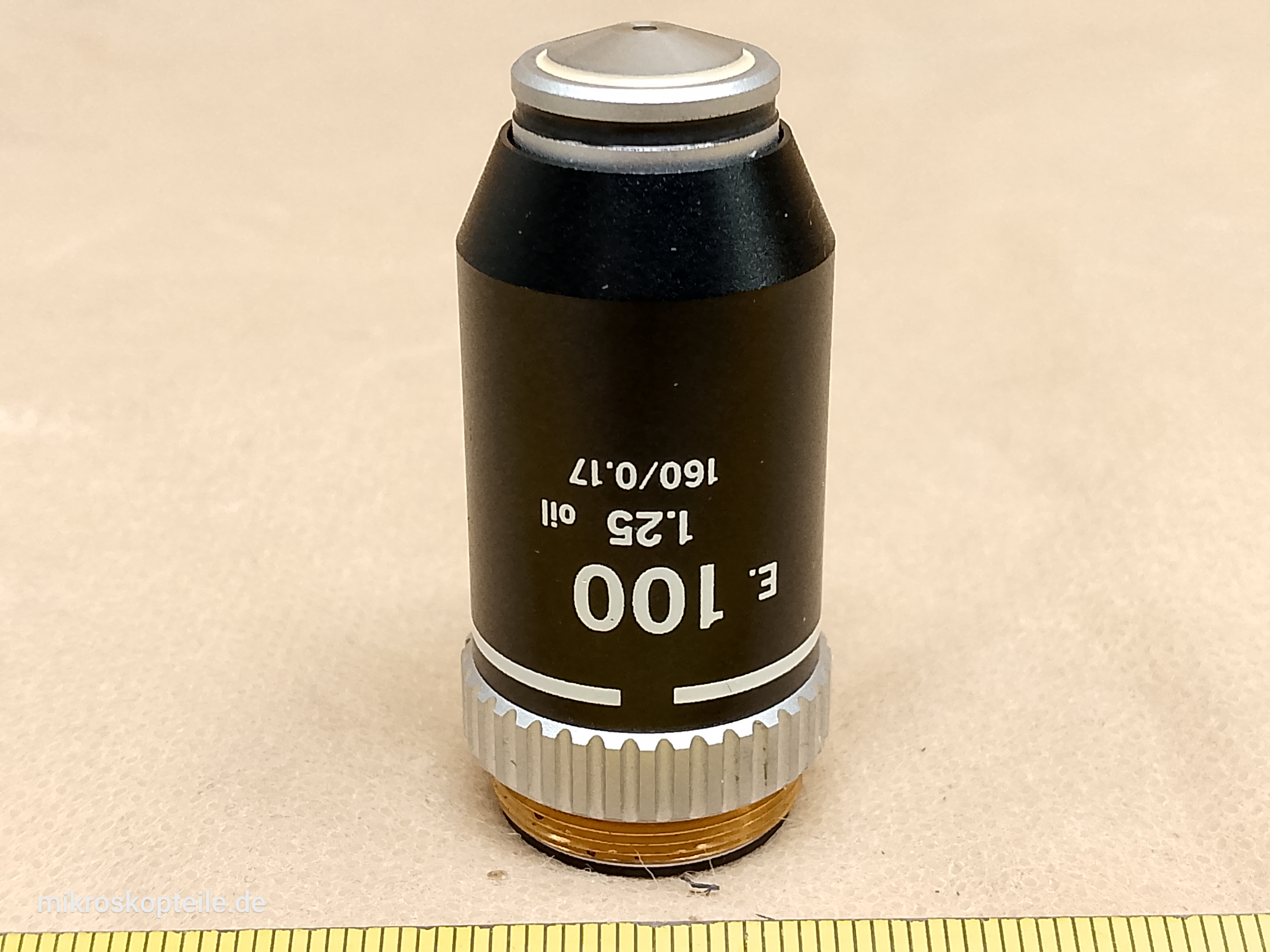 Nikon E.100 1.25 oil 160/0.17 Mikroskop-Objektiv 100x DIN RMS | Carl Zeiss Jena und Leitz Wetzlar kompatibel - different 3 view