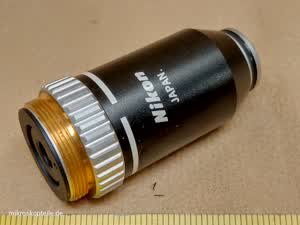 Nikon E.100 1.25 oil 160/0.17 obiektyw mikroskopowy 100x DIN RMS | zgodny z PZO Biolar i Carl Zeiss Jena - different 2 view