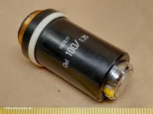 Will Wetzlar V300 / V365 RMS Oel 100/1.25 160/0.17 100x microscope objective, long barrel 45 mm, achromatic - view #1