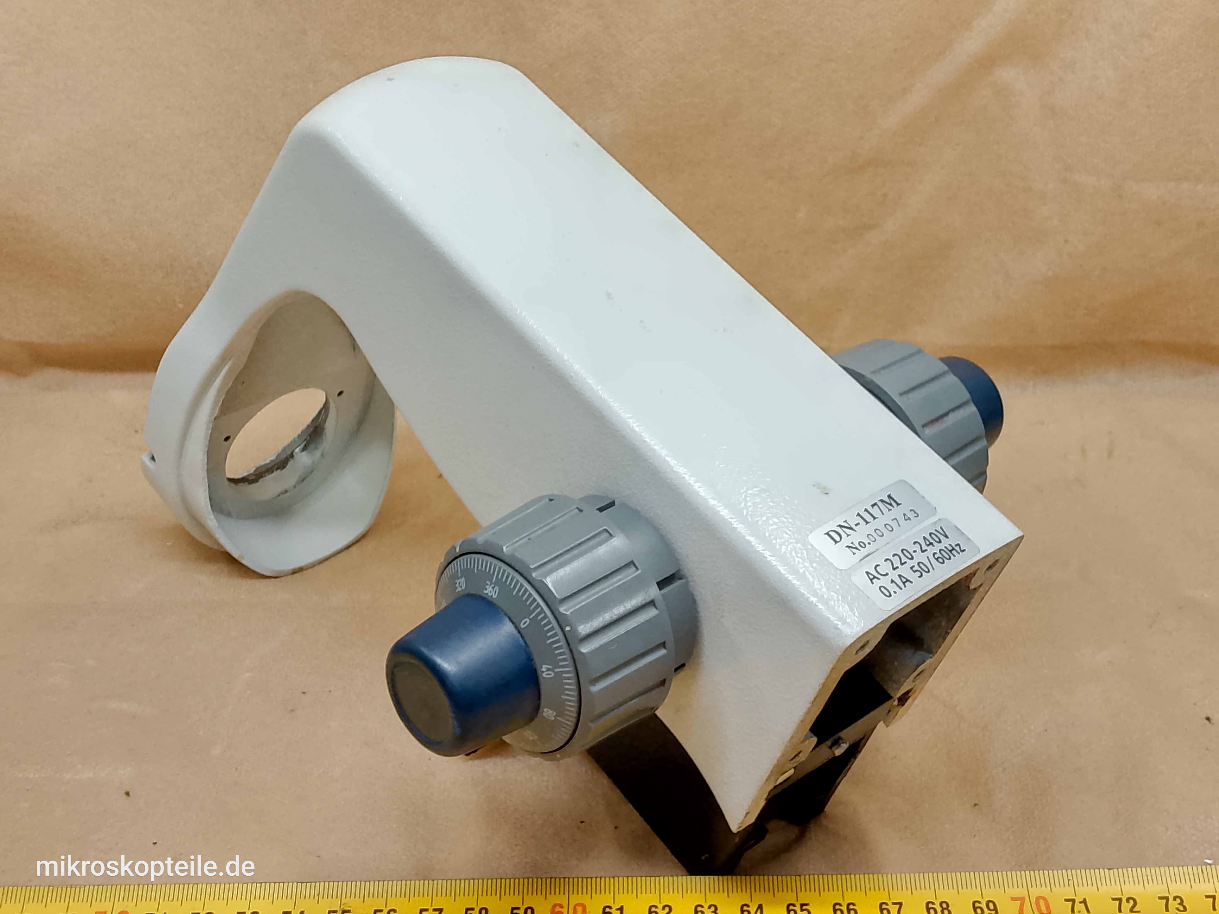 N-117M / Brunel microscope arm with focusing knobs, fine and coarse focus | Nexcope and Delta Optical Genetic Pro compatible - different 12 view