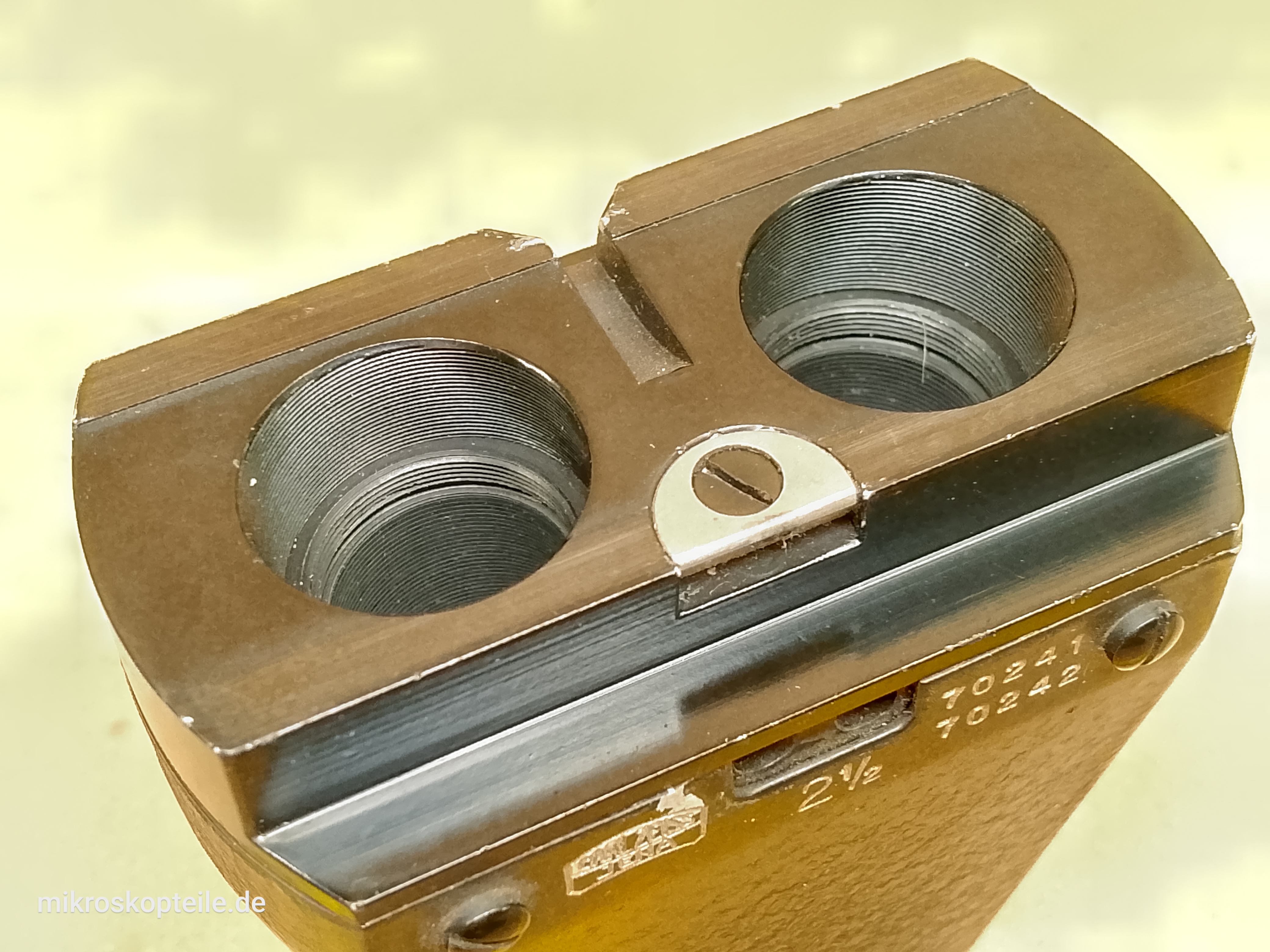 Carl Zeiss Jena 2 1/2 microscope objective for vintage stereo microscope (Stereomikroskop Objektiv 2,5x) - view #8