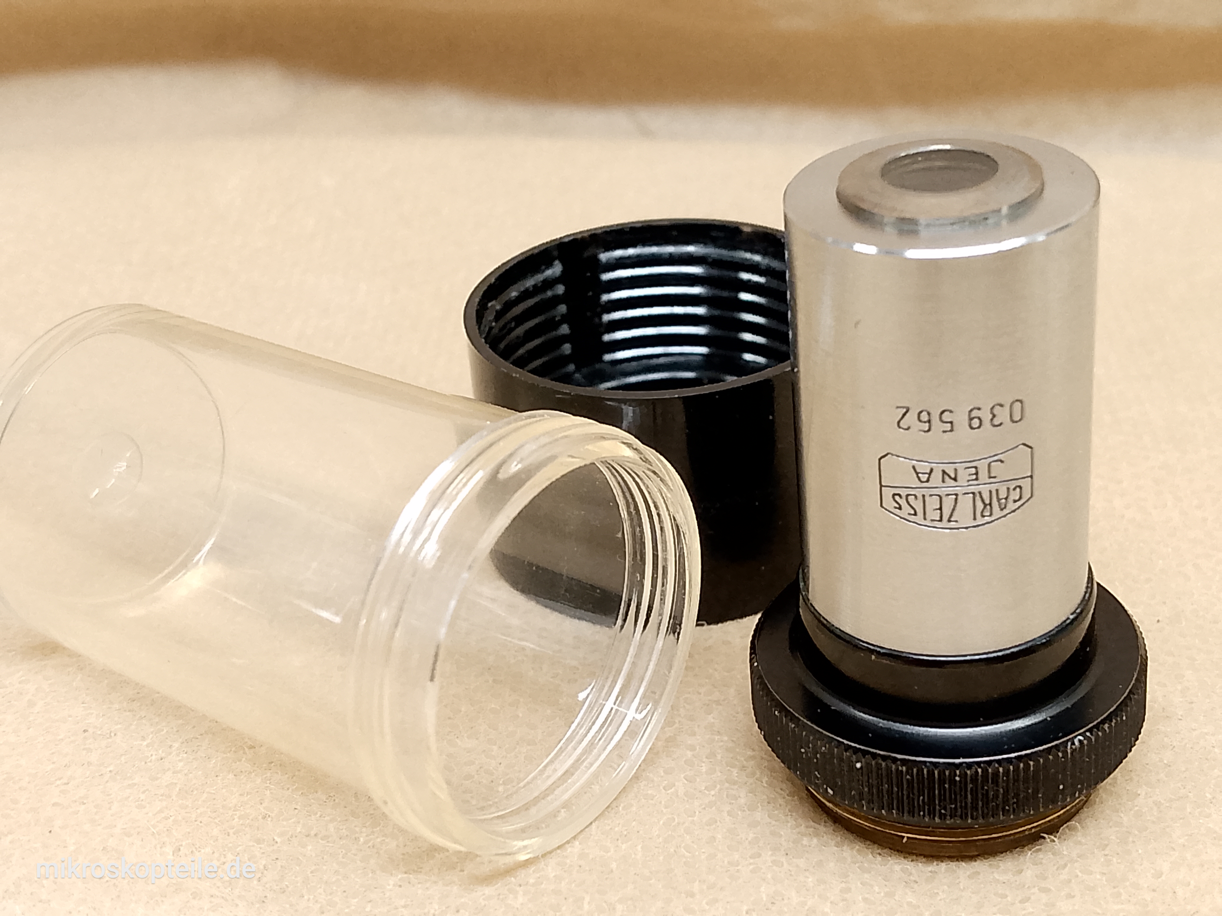 Carl Zeiss Jena Semiplan 6,3/0,16 160/- microscope objective 6,3x for macro-photography, S/N 039562