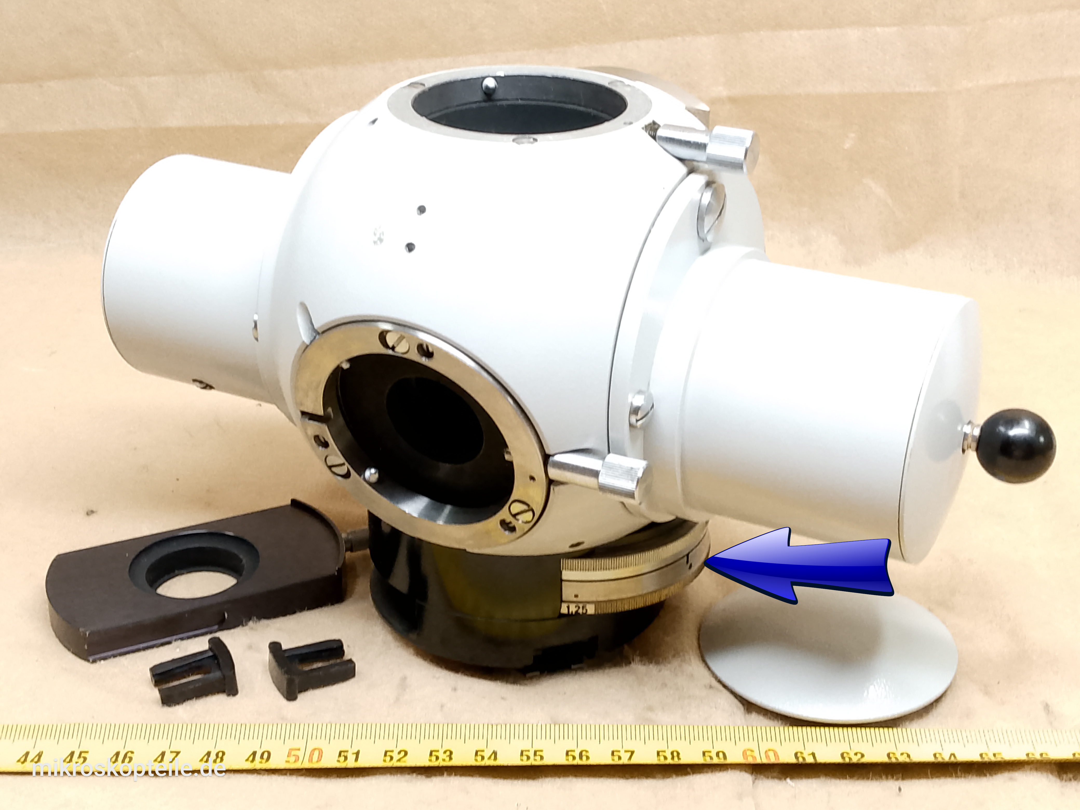 Zeiss Photomicroscope / Universal - rewolwer z soczewkami do mikroskopowego zmieniacza powiększeń 
