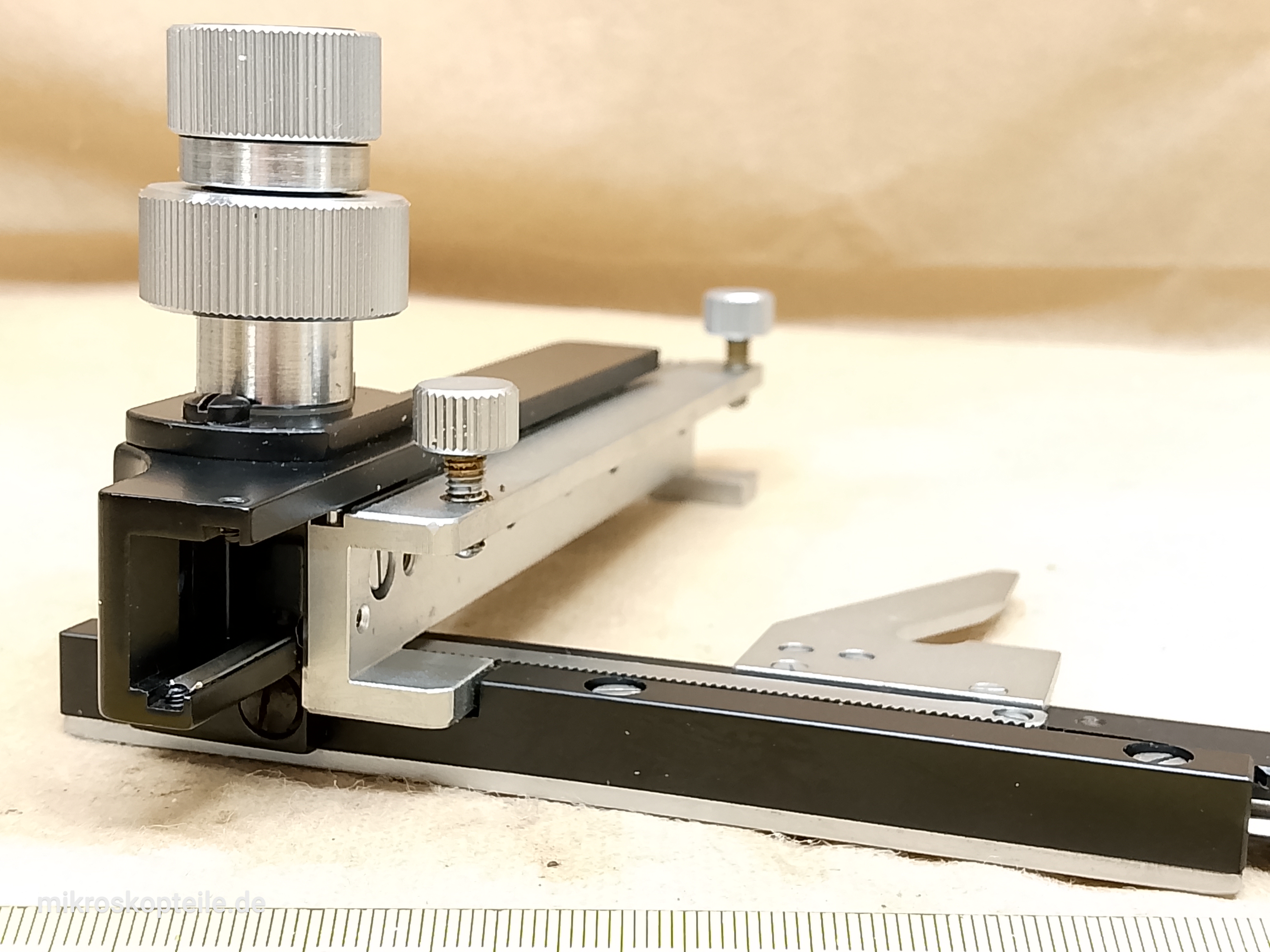 Will Wetzlar V100 / V200 microscope XY stage attachment left sided / cross specimen holder | Zeiss Jena Laboval and Olympus CH compatible - different 11 view