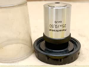 Carl Zeiss Jena NU / Amplival M19 Planachromat 25x/0,50 oo/0 microscope objective - different 1 view
