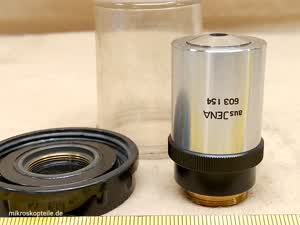 Carl Zeiss Jena NU / Amplival M19 Planachromat 25x/0,50 oo/0 microscope objective - different 2 view