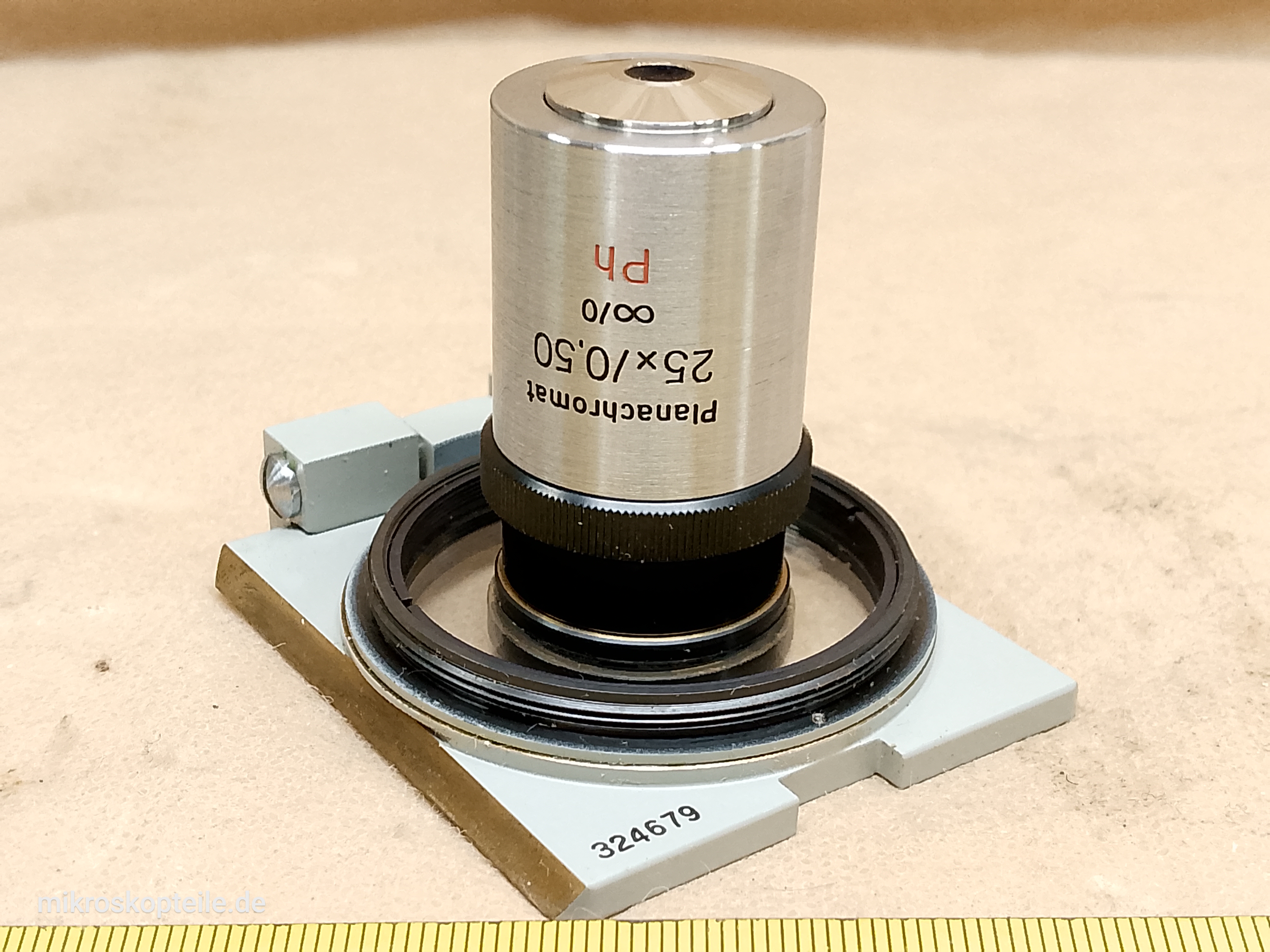 Carl Zeiss Jena Planachromat 25x/0,50 oo/0 Ph - EPI phase contrast microscope objective M19 | Neophot 21 reflected light - different 1 view