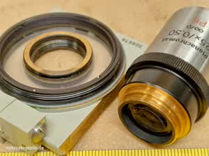Carl Zeiss Jena Planachromat 25x/0,50 oo/0 Ph - EPI phase contrast microscope objective M19 | Neophot 21 reflected light - different 10 view