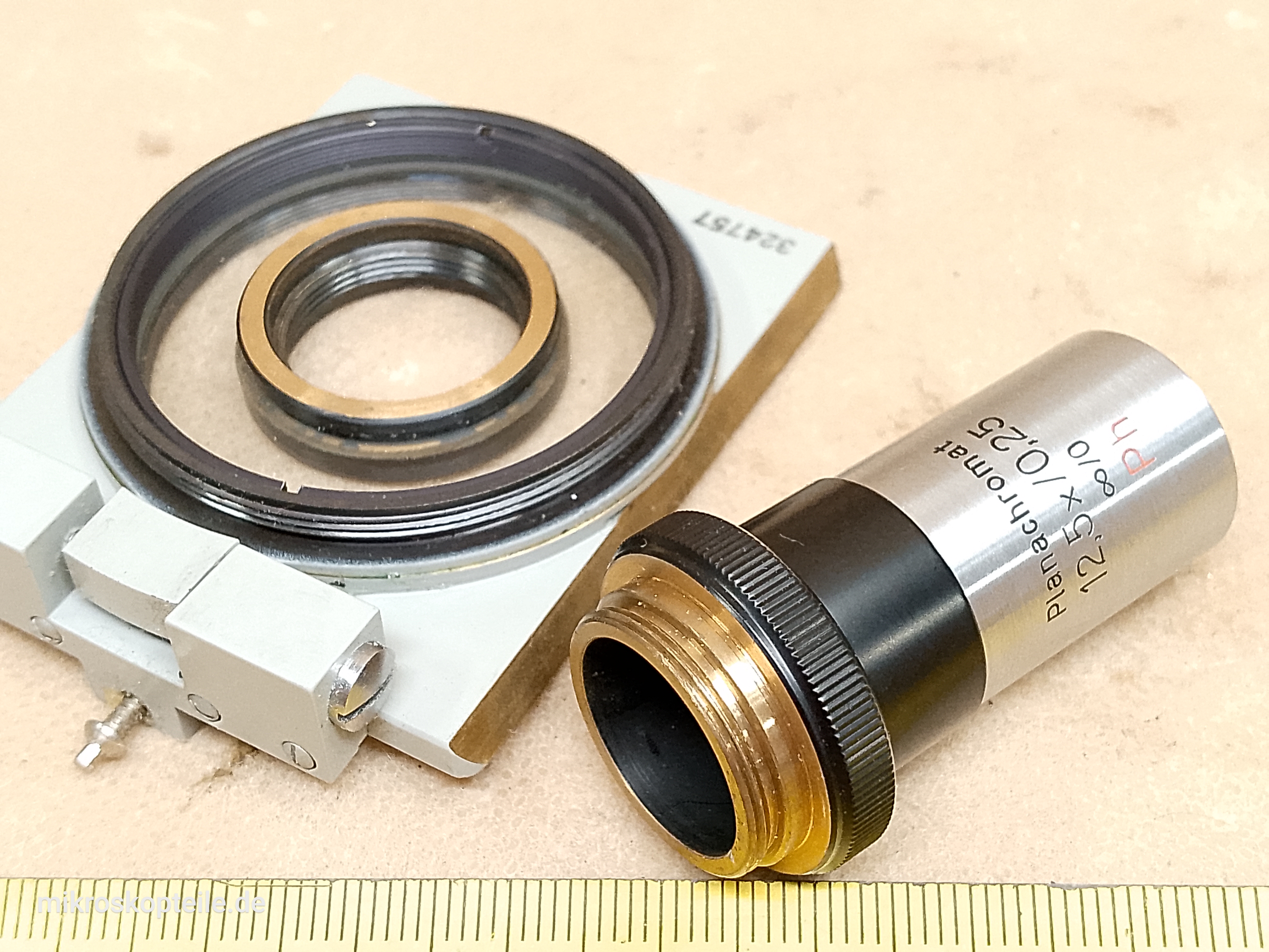 Carl Zeiss Jena Planachromat 12.5x/0.25 oo/0 Ph - EPI phase contrast microscope objective M19 | Neophot 21 - view #1