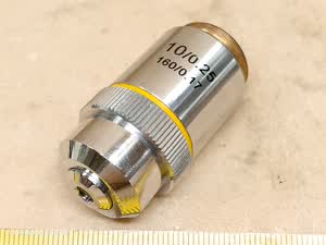 Motic B1 / SFC-100 10x Mikroskop-Objektiv RMS 10/0.25 160/