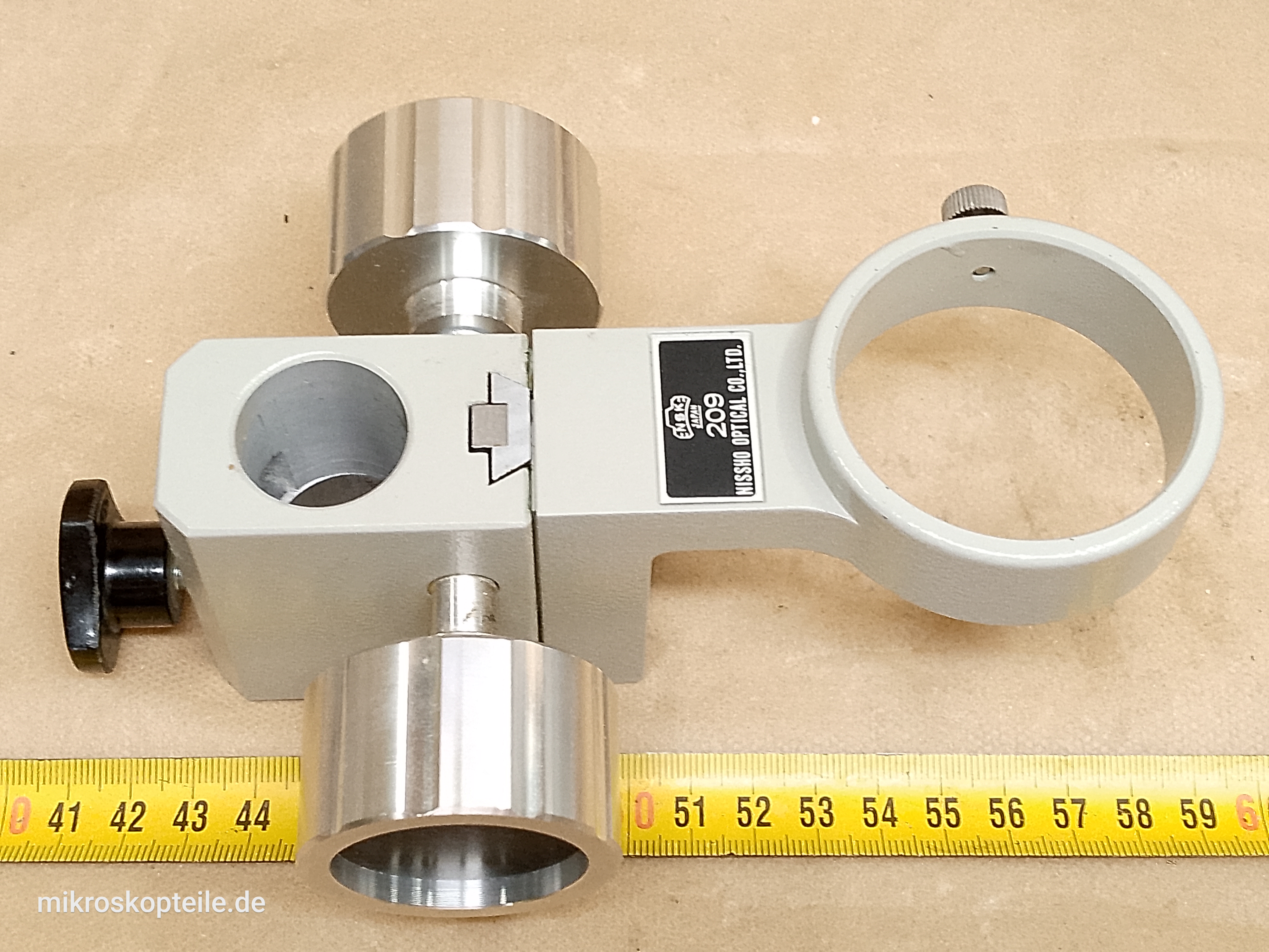 Nissho Optical 209 Stereo - uchwyt głowicy mikroskopu stereoskopowego z regulacją ostrości oraz obręczą 50mm - ujęcie #6